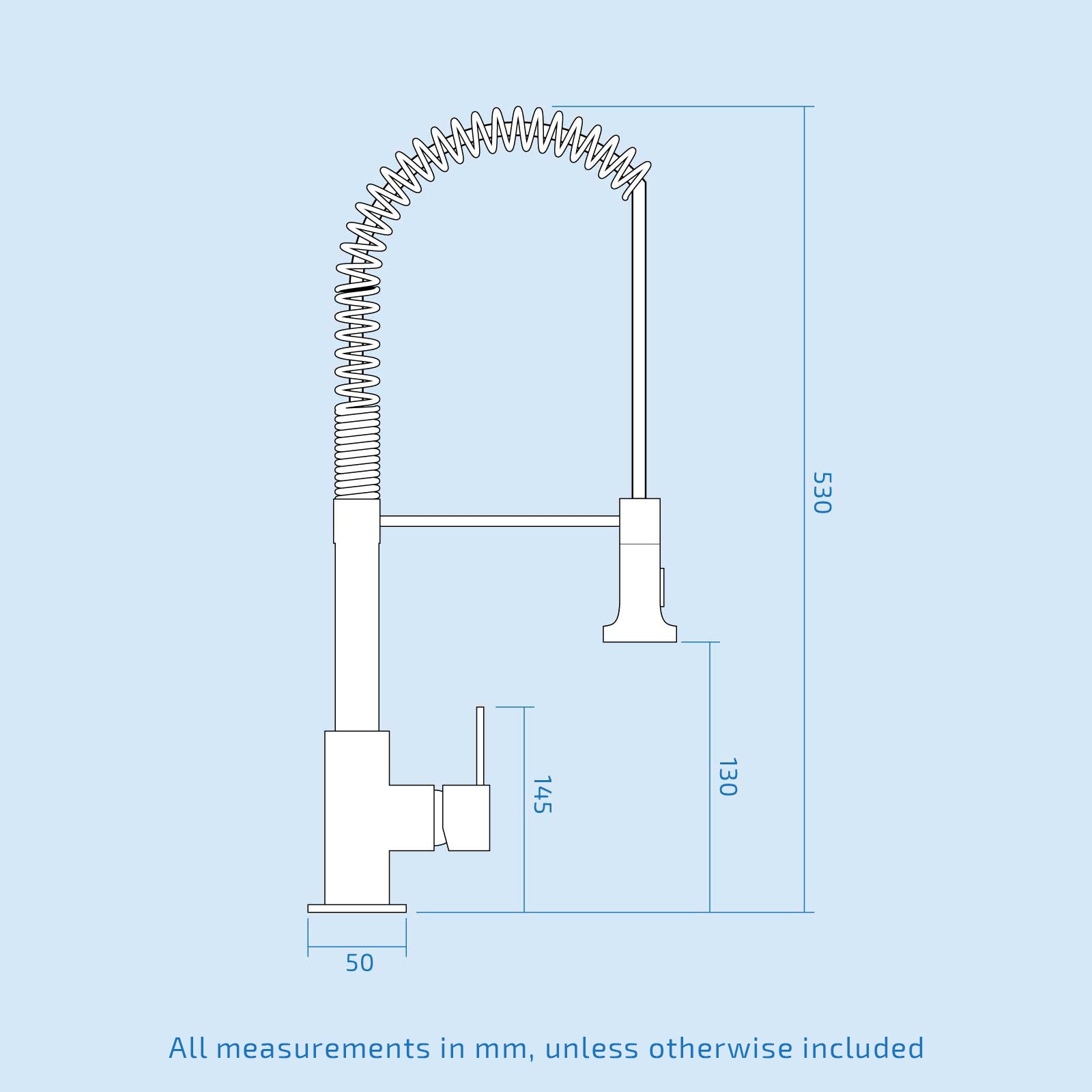 Modern Kitchen Sink Mono Mixer Tap With Pull Out Spray Spout