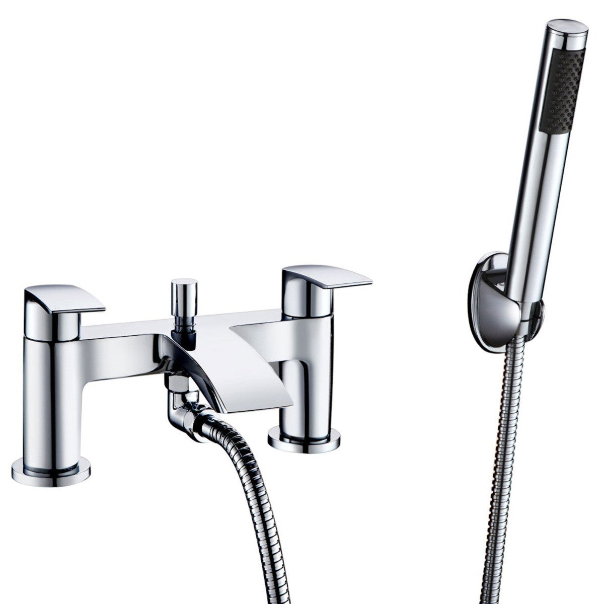 Libra Waterfall Basin Mono Tap, Bath Shower Mixer Tap & Waste Chrome