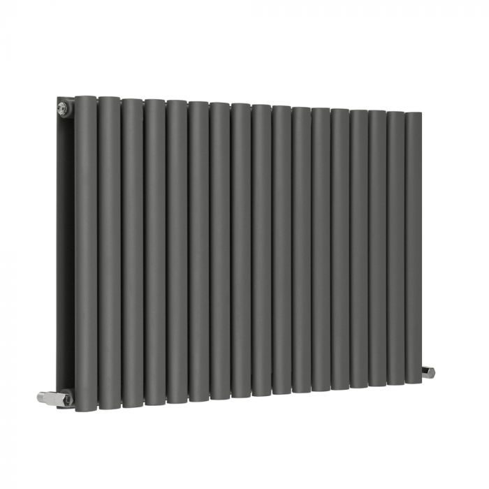 Norden 600 x 1003 mm Horizontal Double Oval Tube Anthracite Designer Radiator