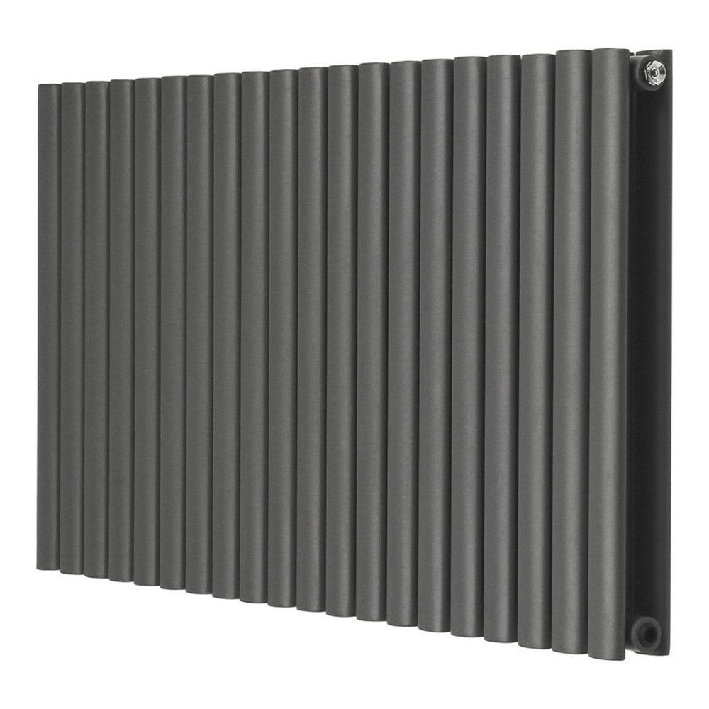 Norden 600 x 1180 mm Horizontal Double Oval Tube Anthracite Designer Radiator