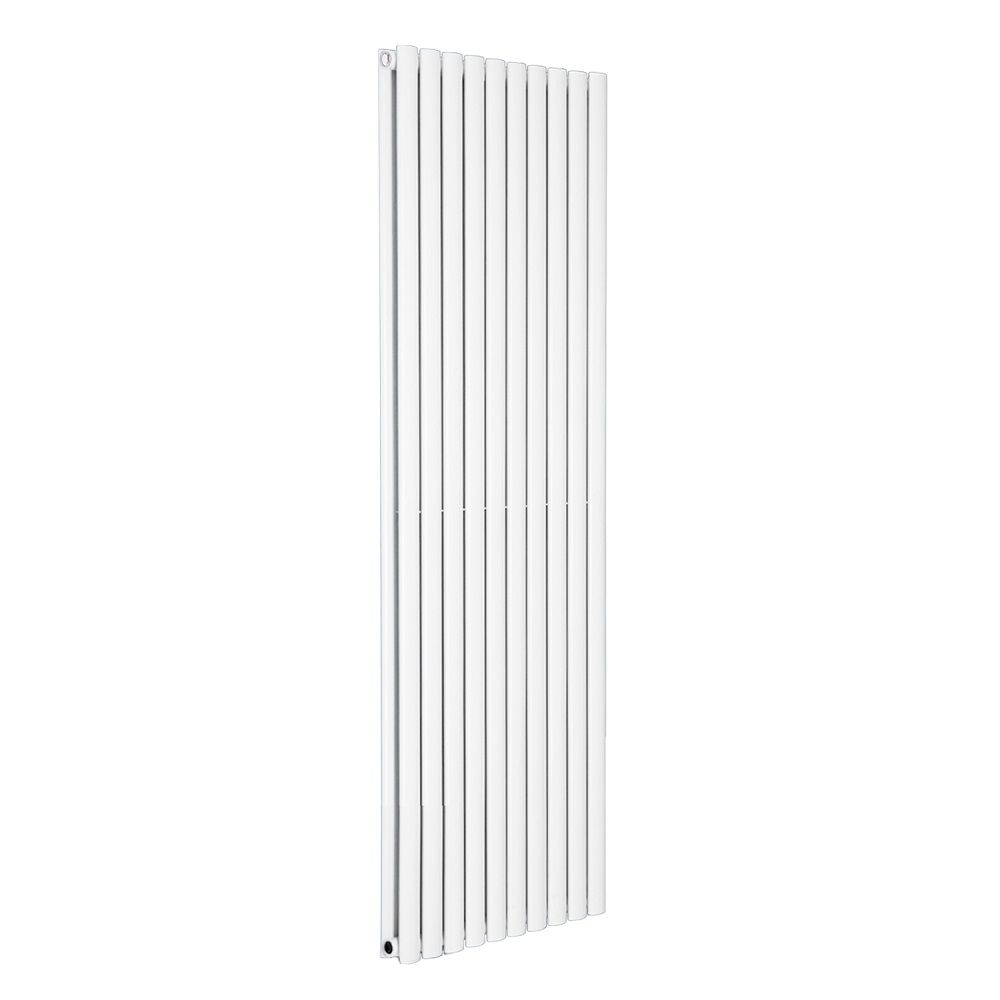Norden 1800 x 590 mm Double Oval Tube Vertical Designer Radiator White