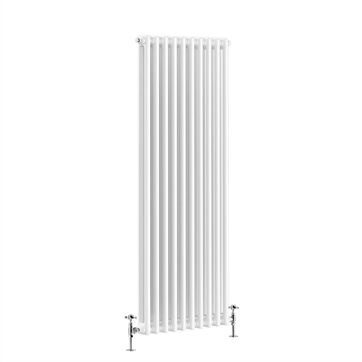 Norden 1800 x 470 mm Double Oval Tube Vertical White Designer Radiator