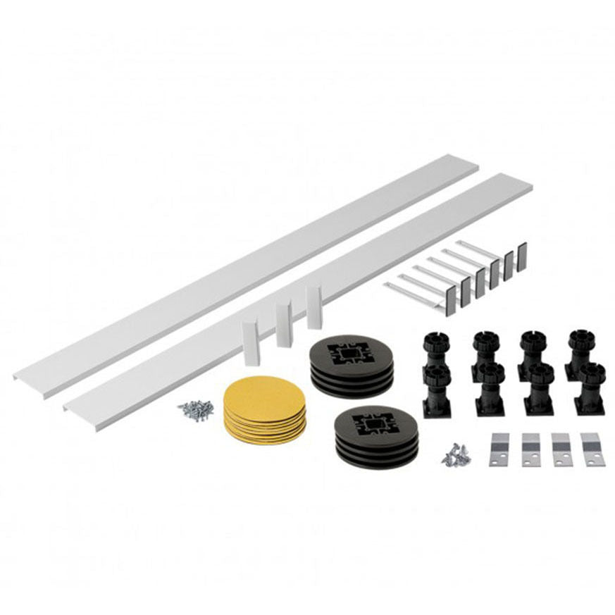 Bathroom Easy Plumb Riser Kit Shower Tray Panel and Leg Set (1225 x 1225mm)