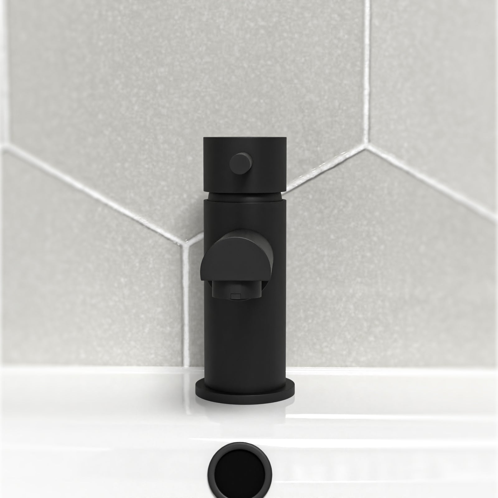 Wyfold Bathroom Basin Single Lever Mixer Tap Matt Black