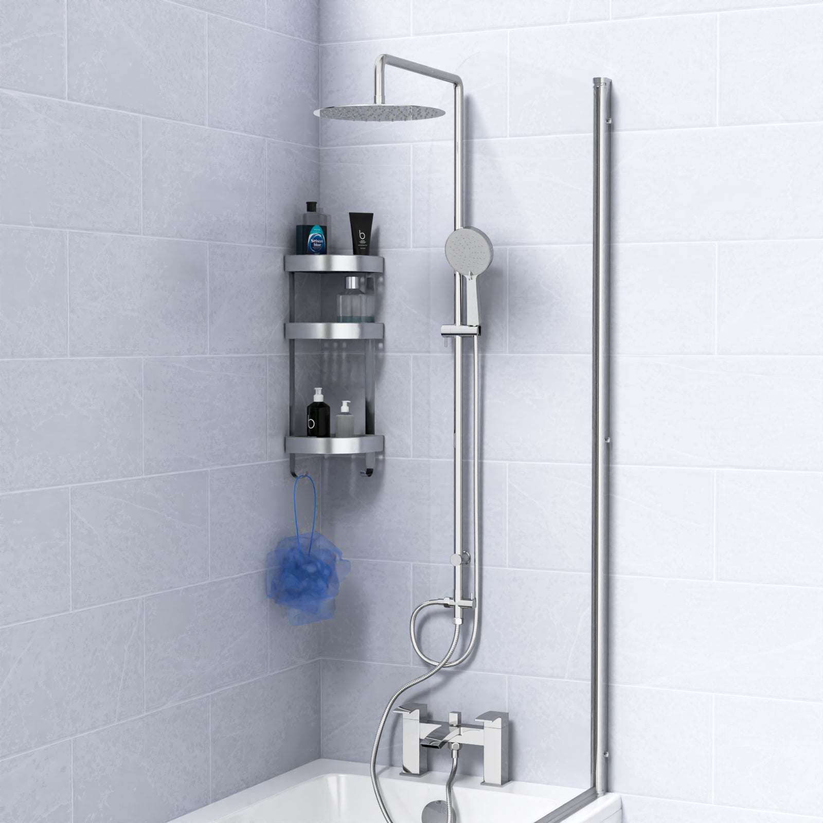 Modern Exposed Shower Mixer Handset & Bath shower Mixer
