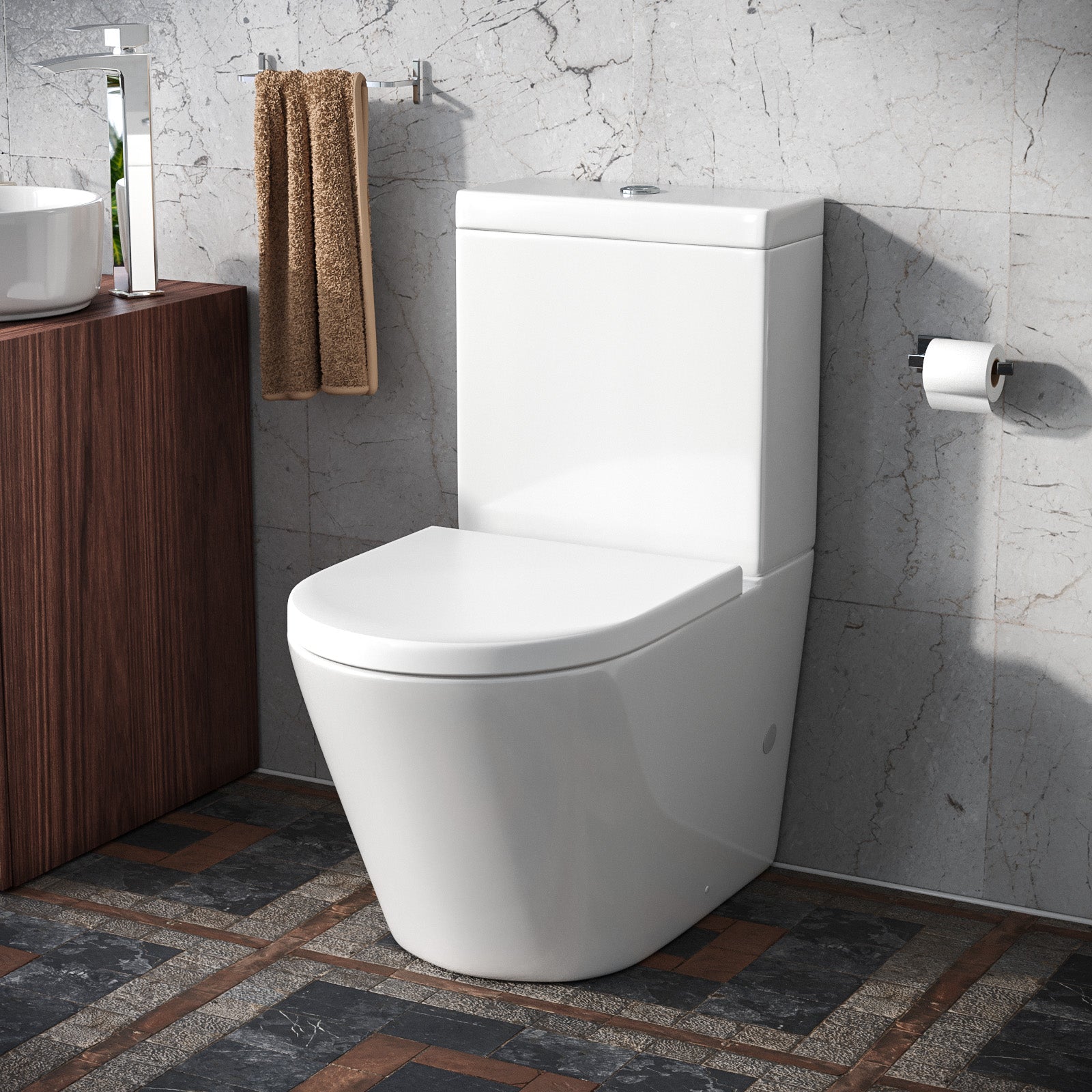 Magus Rimless Close Coupled Toilet with Soft Closing Seat