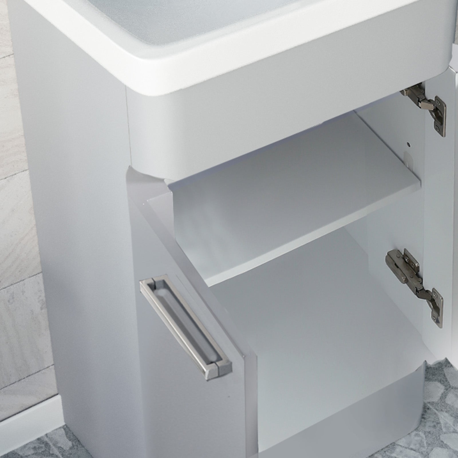 Afern Matte Grey 1000mm Freestanding Cabinet Ceramic Basin WC Unit Flat Pack