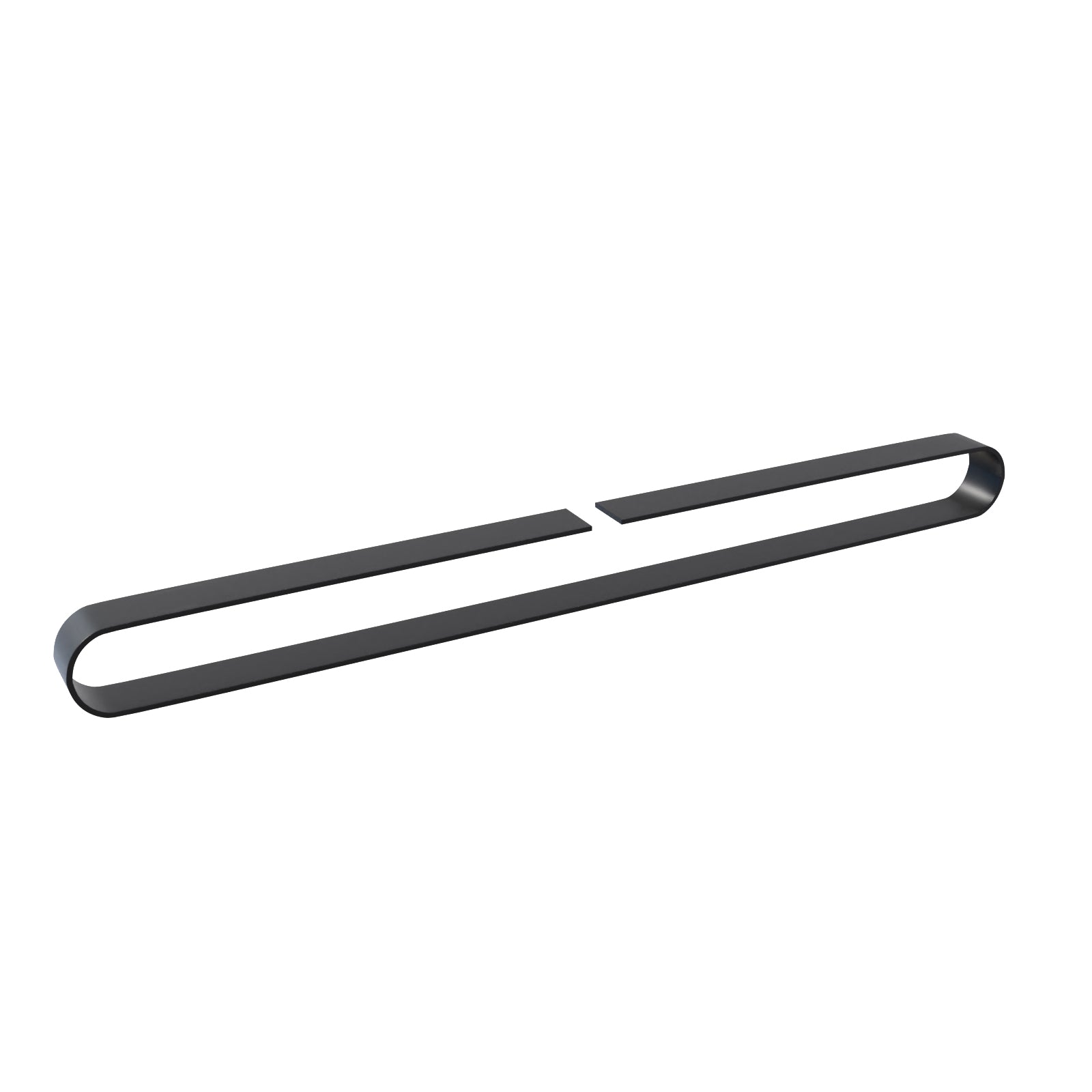 Walmley Single Square Towel Bar Rail Holder Matt Black