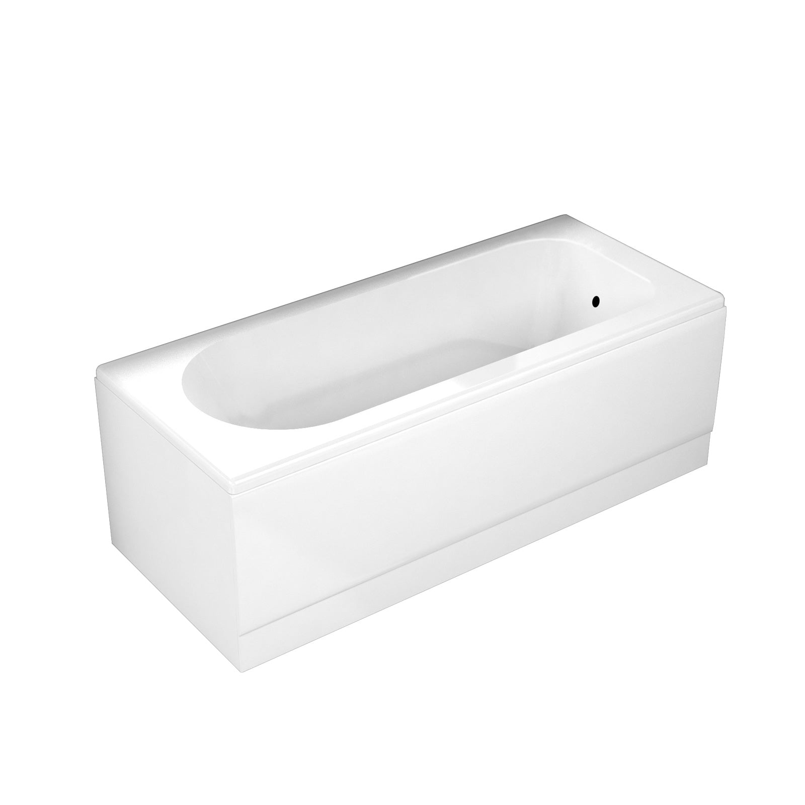 Harris 1700 x 700mm Round Single Ended Bath & Legs White