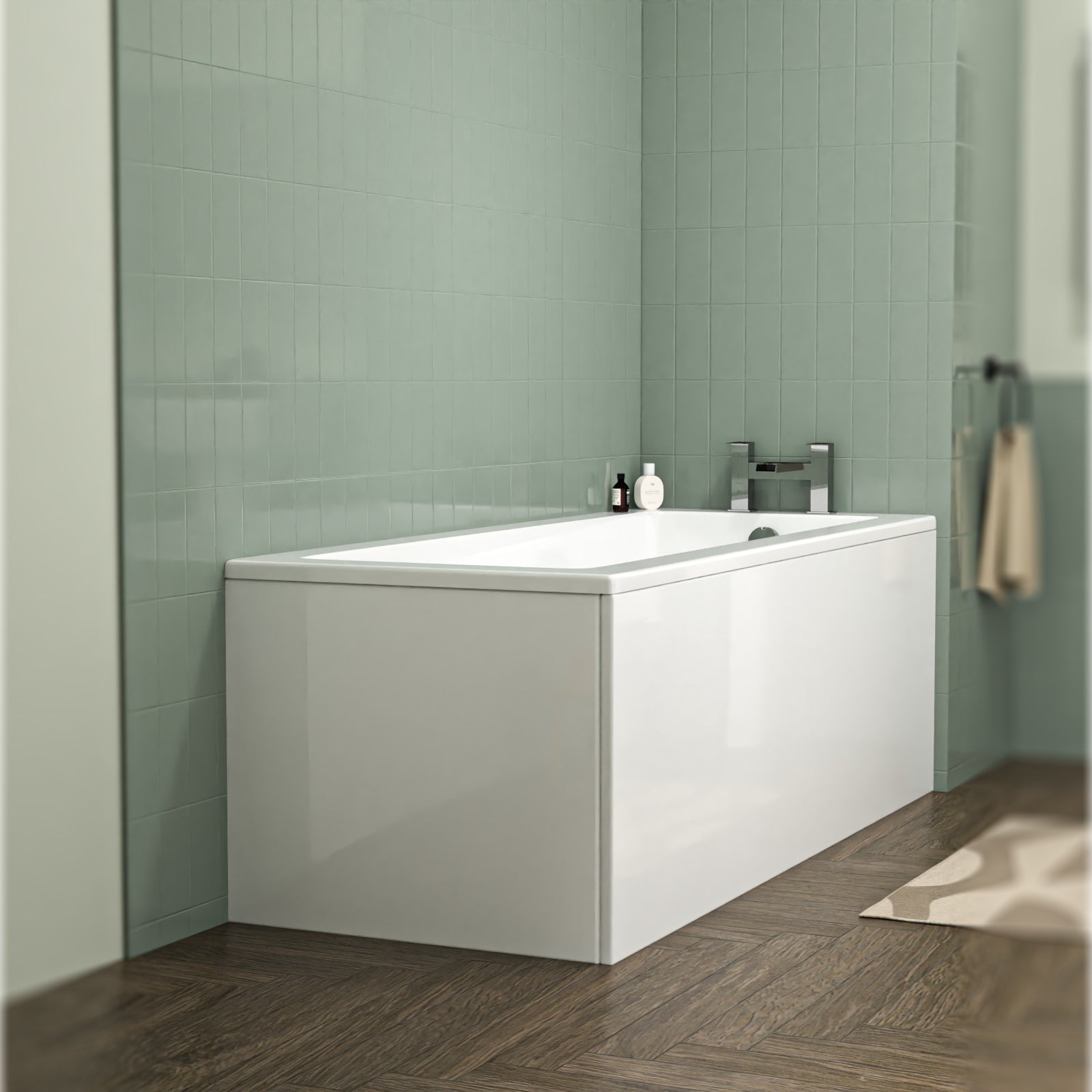 Derby 1700 x 700mm Standard Straight Square Bathroom Bath Tub