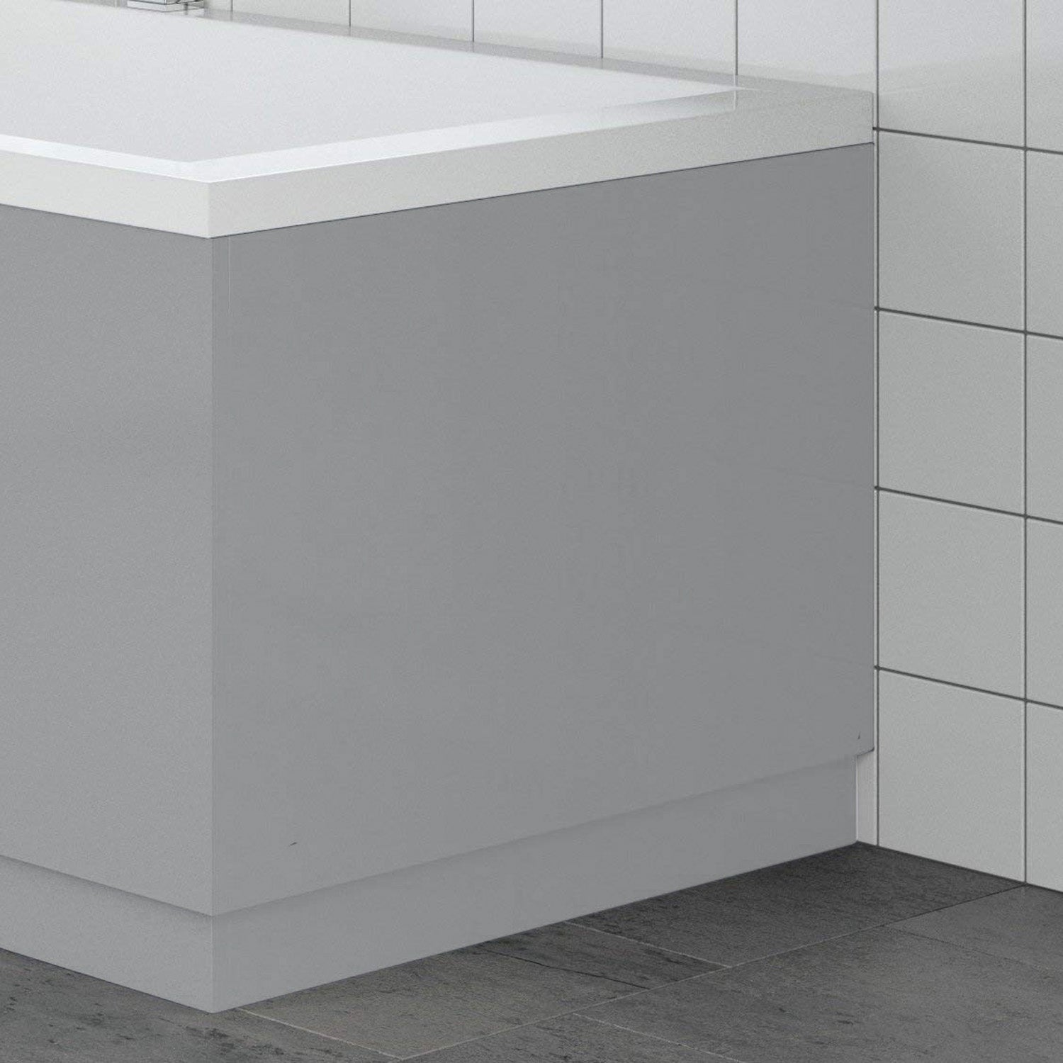 Gorge Modern 800mm Matte Grey PVC End Panel 15mm Thickness + Plinth