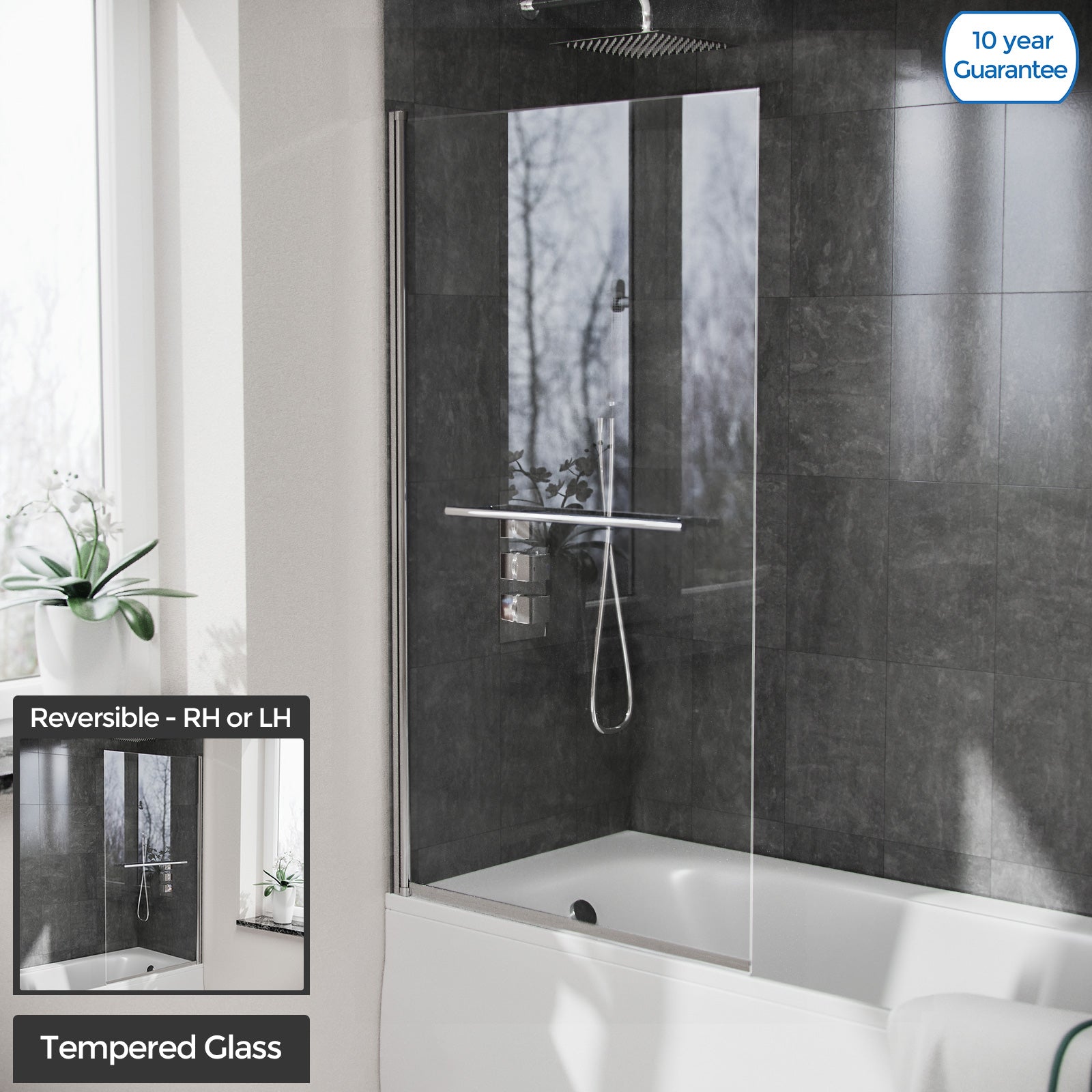 Denver 800mm Pivot Swing Door Shower Screen