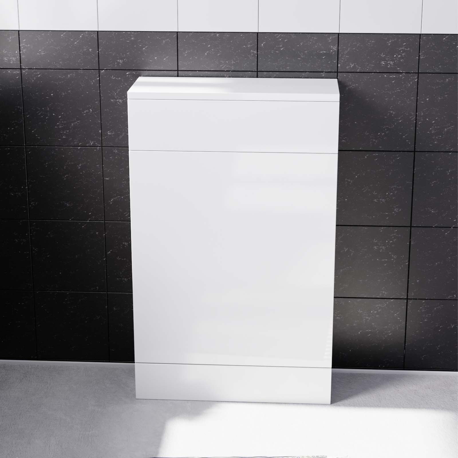 Nanuya Back To Wall White Gloss Toilet Cistern Unit W500mm x D200mm Flat Pack
