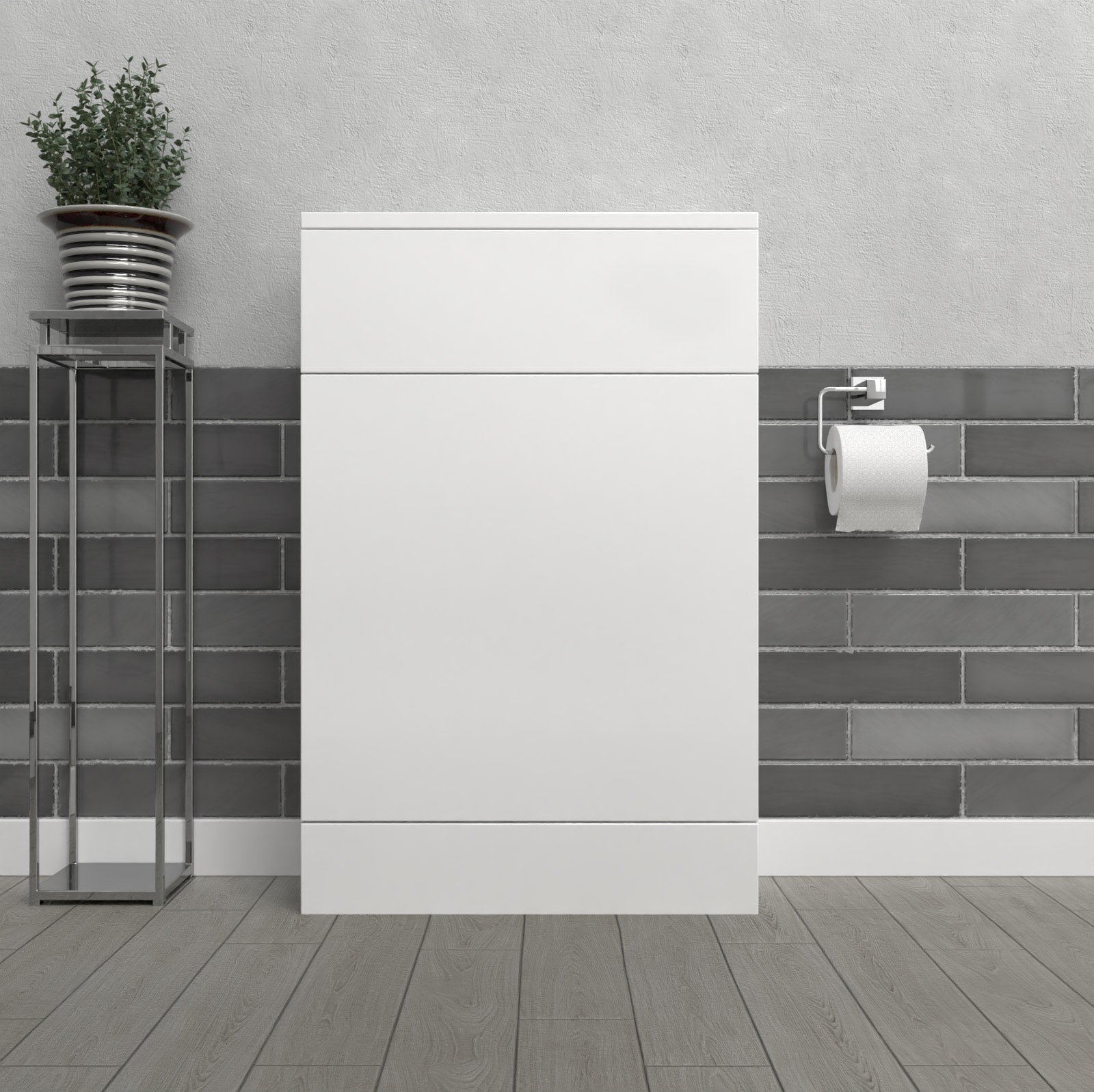 Nanuya White 500mm Freestanding Back To Wall WC Unit Bathroom