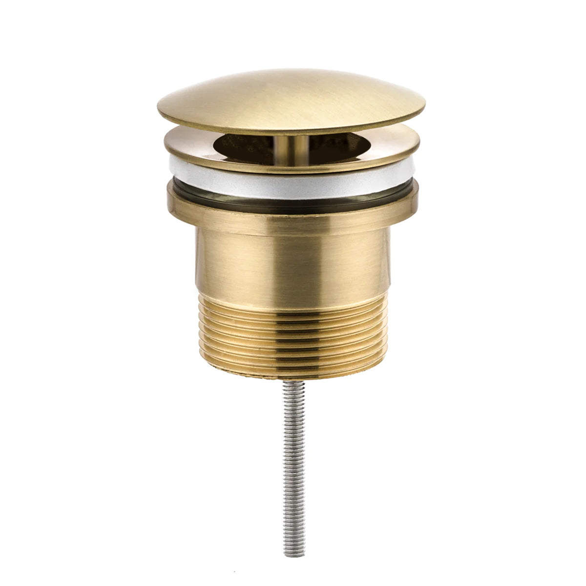 Universal Free Flow Basin Waste Plug Brushed Brass (Not Pop Up)