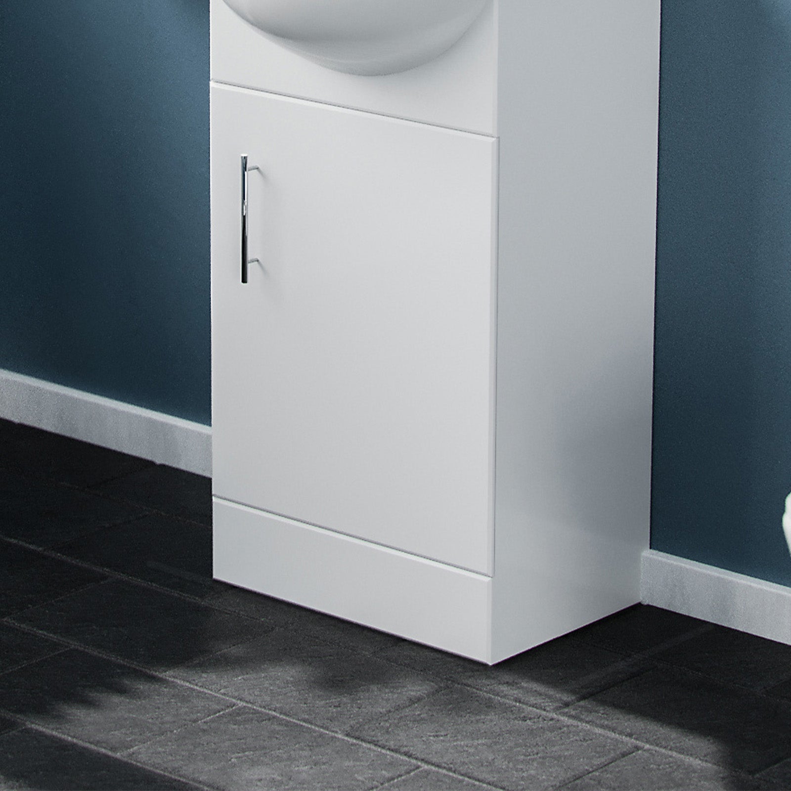 Dyon 450mm Freestanding White Vanity Cabinet (Excluding Basin)