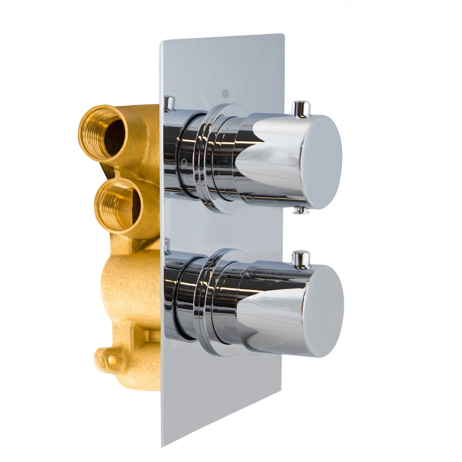 Violet Modern Solid Brass Round 2 Way Concealed Thermostatic Shower Mixer Valve