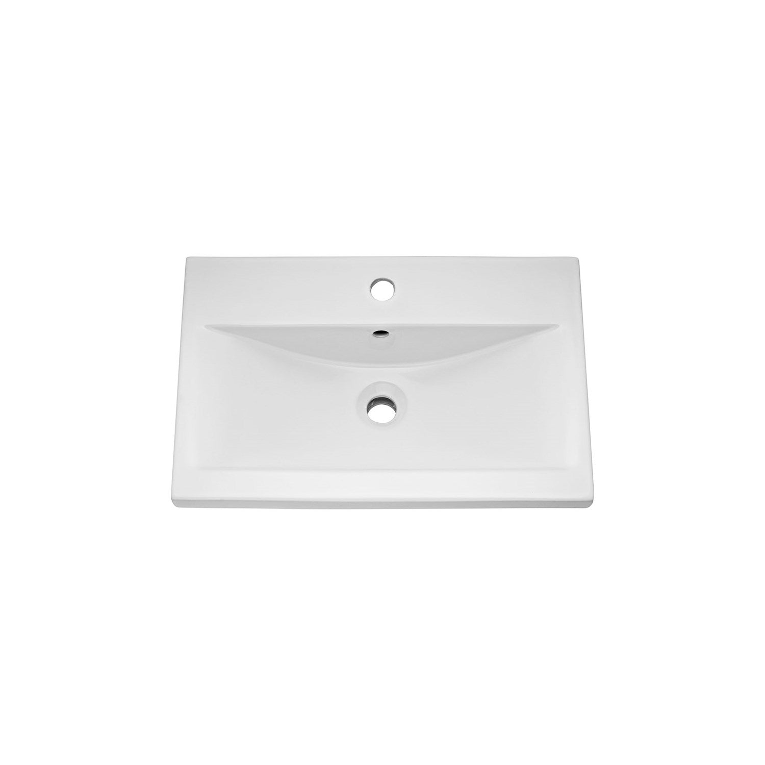 Nanuya Modern White Mid Edged Basin 500mm
