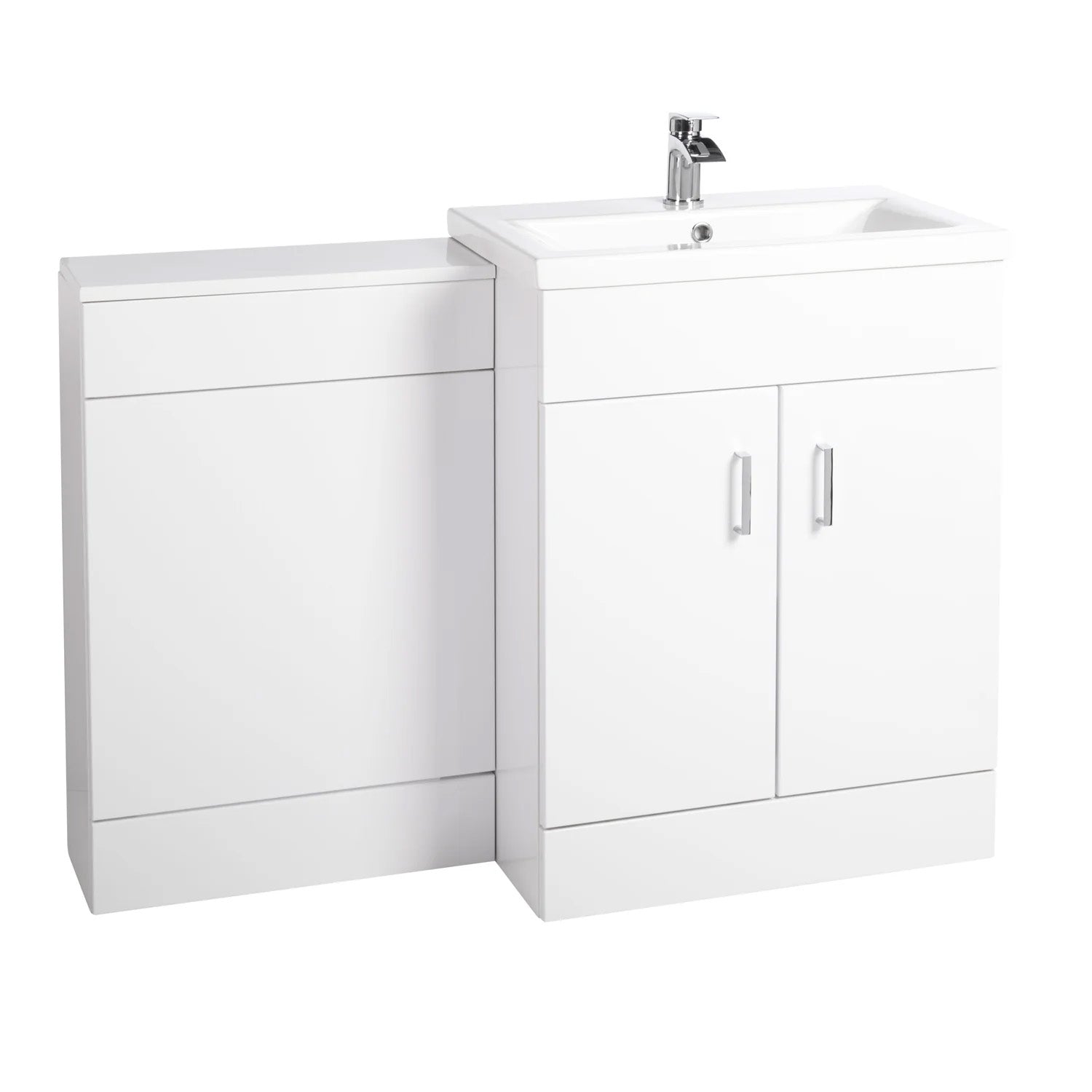 Nanuya 1100mm Floor Standing White Vanity & Ceramic Basin