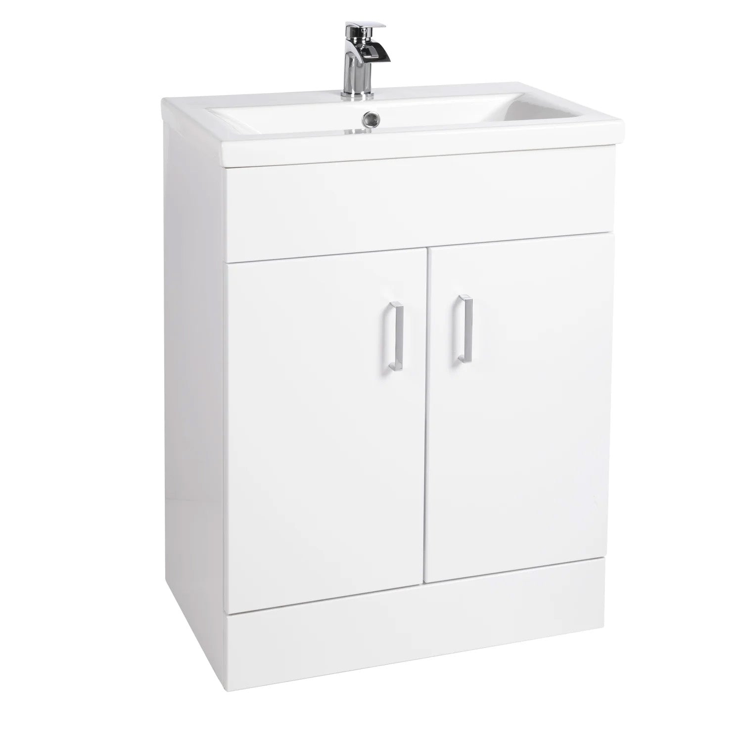 Nanuya 1100mm Floor Standing White Vanity, Basin & BTW Rimless Toilet