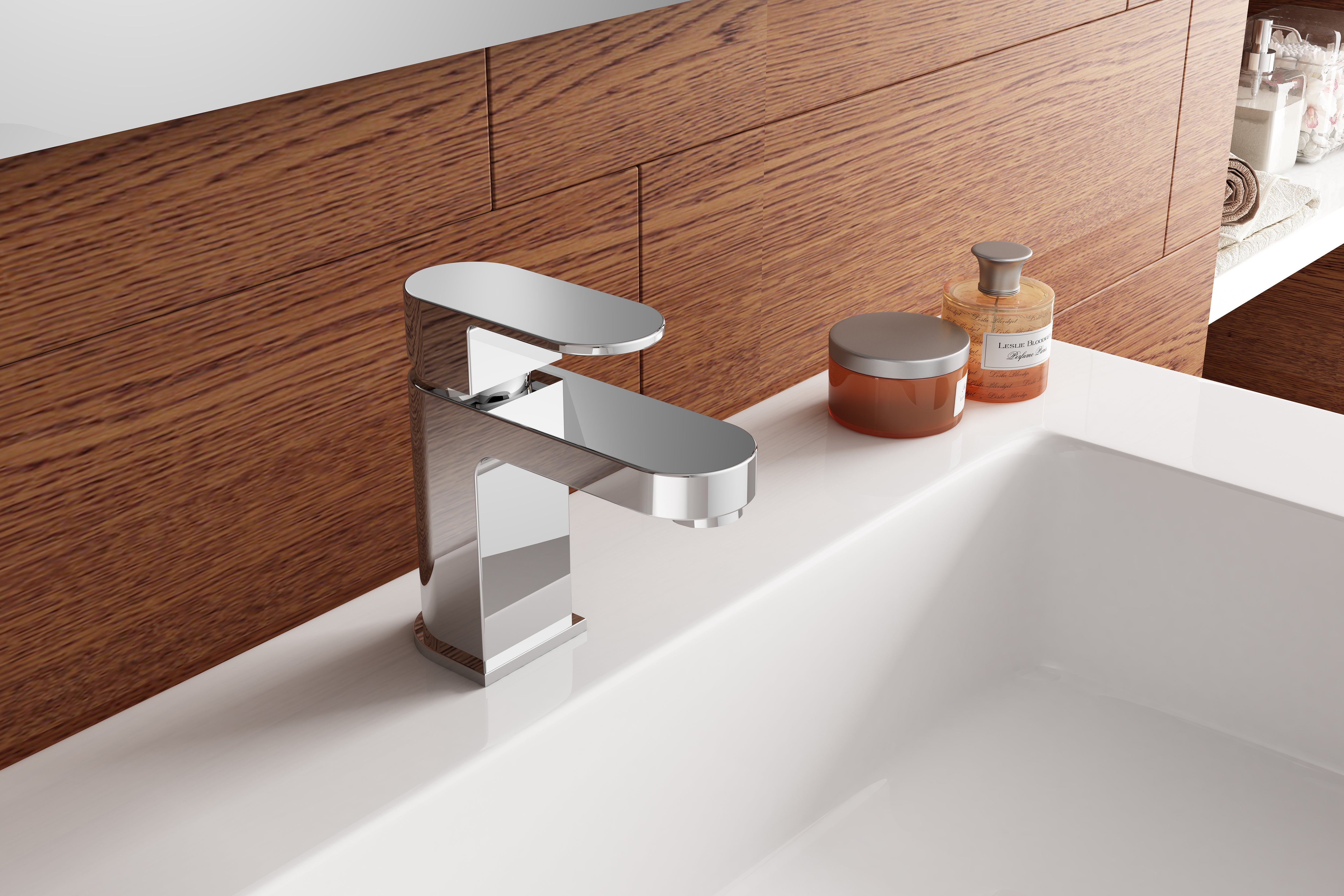 Eclipse Modern Chrome Cloakroom Basin Sink Single Lever Mixer Tap With Waste