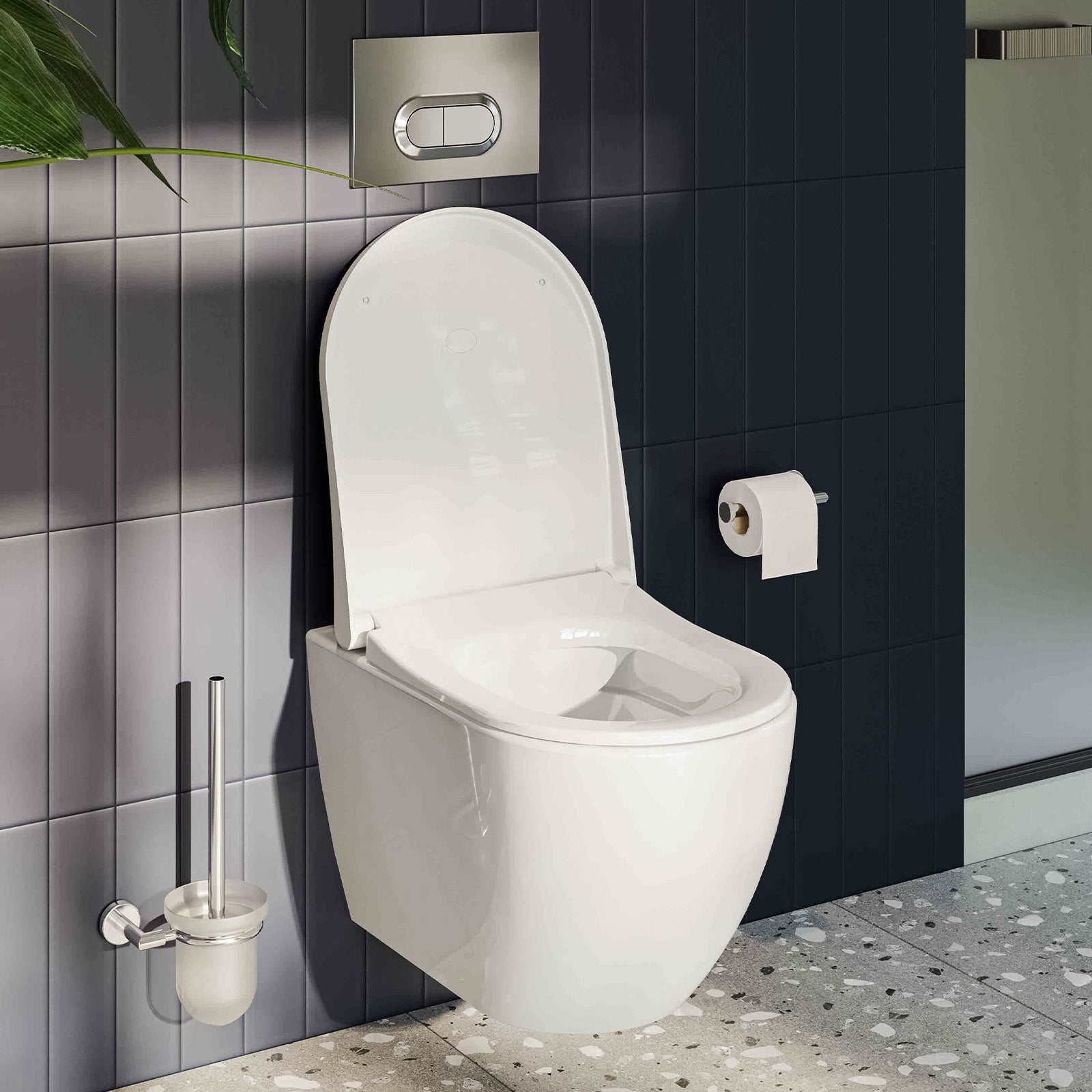 Ellen Rimless Wall Hung Toilet with Seat and Cover