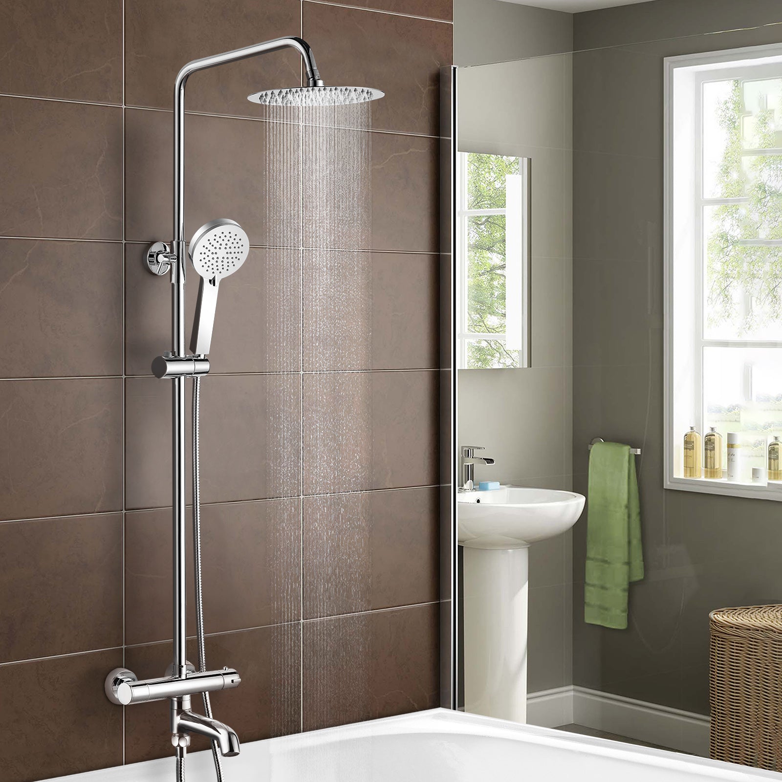 Sponsored Ad – Black Shower Faucet Set, Single Function Shower Trim Kit with Rough-in Valve, Bathroom Rainfall Shower Syst Sponsored Ad – Black Shower Faucet Set, Single Function Shower Trim Kit with Rough-in Valve, Bathroom Rainfall Shower Syst