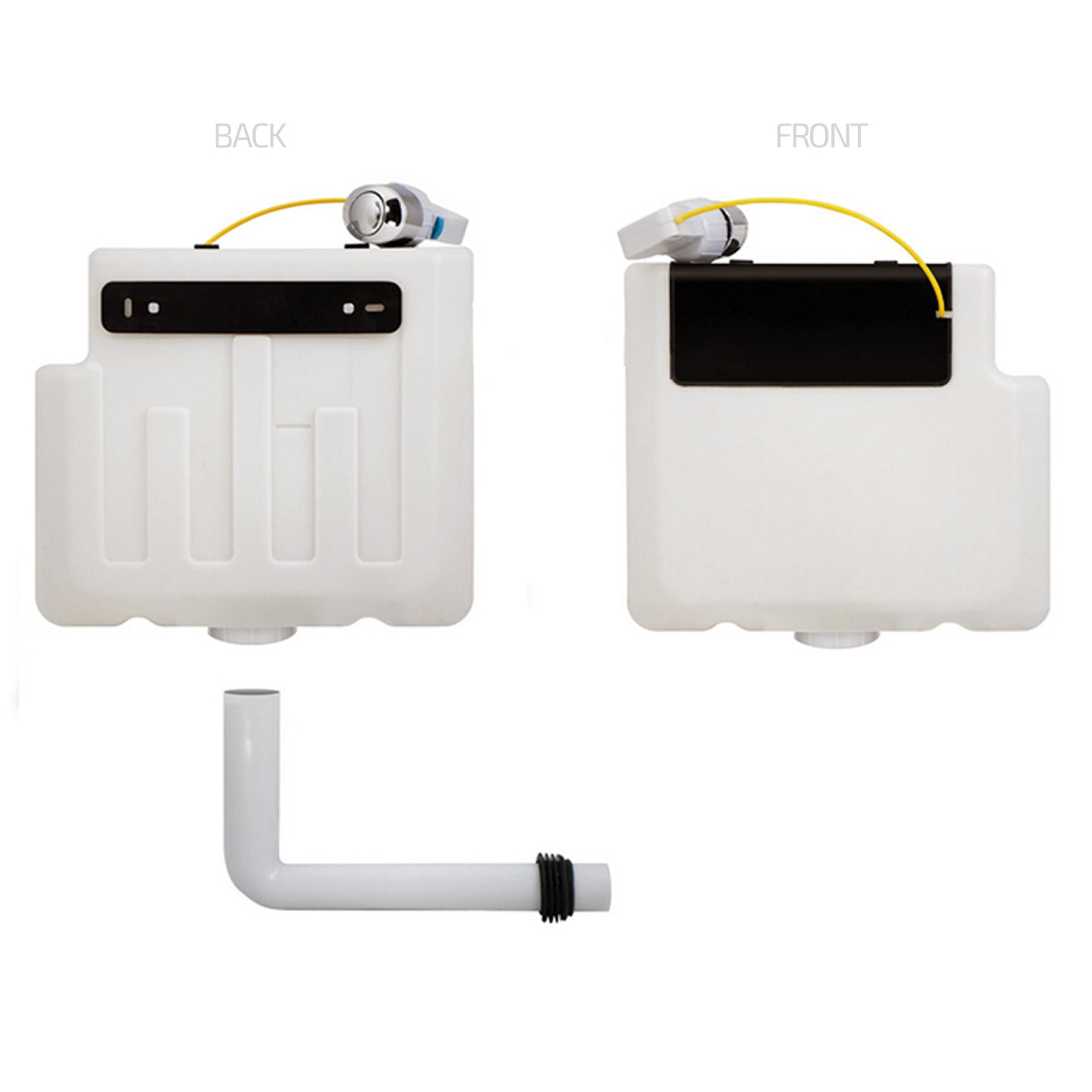 Concealed Toilet Cistern Dual Flush 6L Front Access with Chrome Button