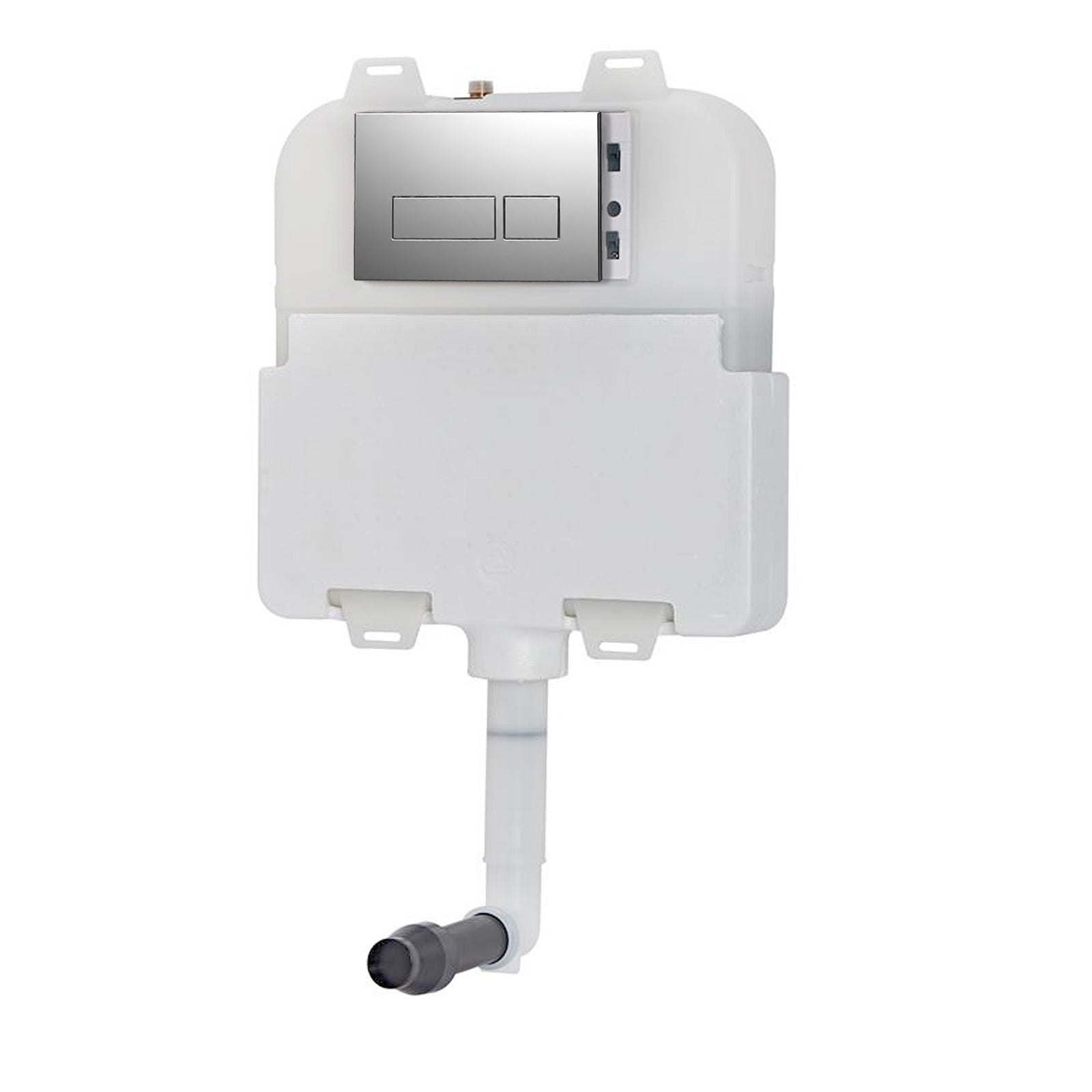 Dual Flush Concealed Cistern and Chromed Square Flush Plate