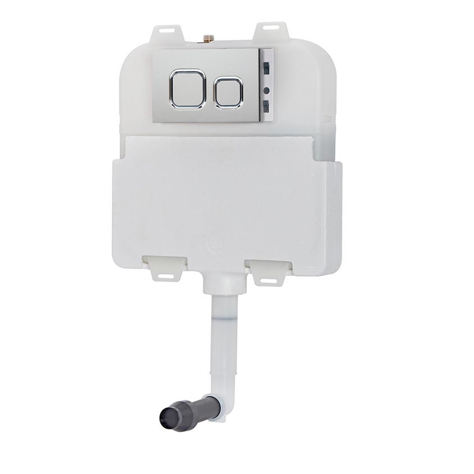 Dual Flush Concealed Cistern and Chromed Push Button