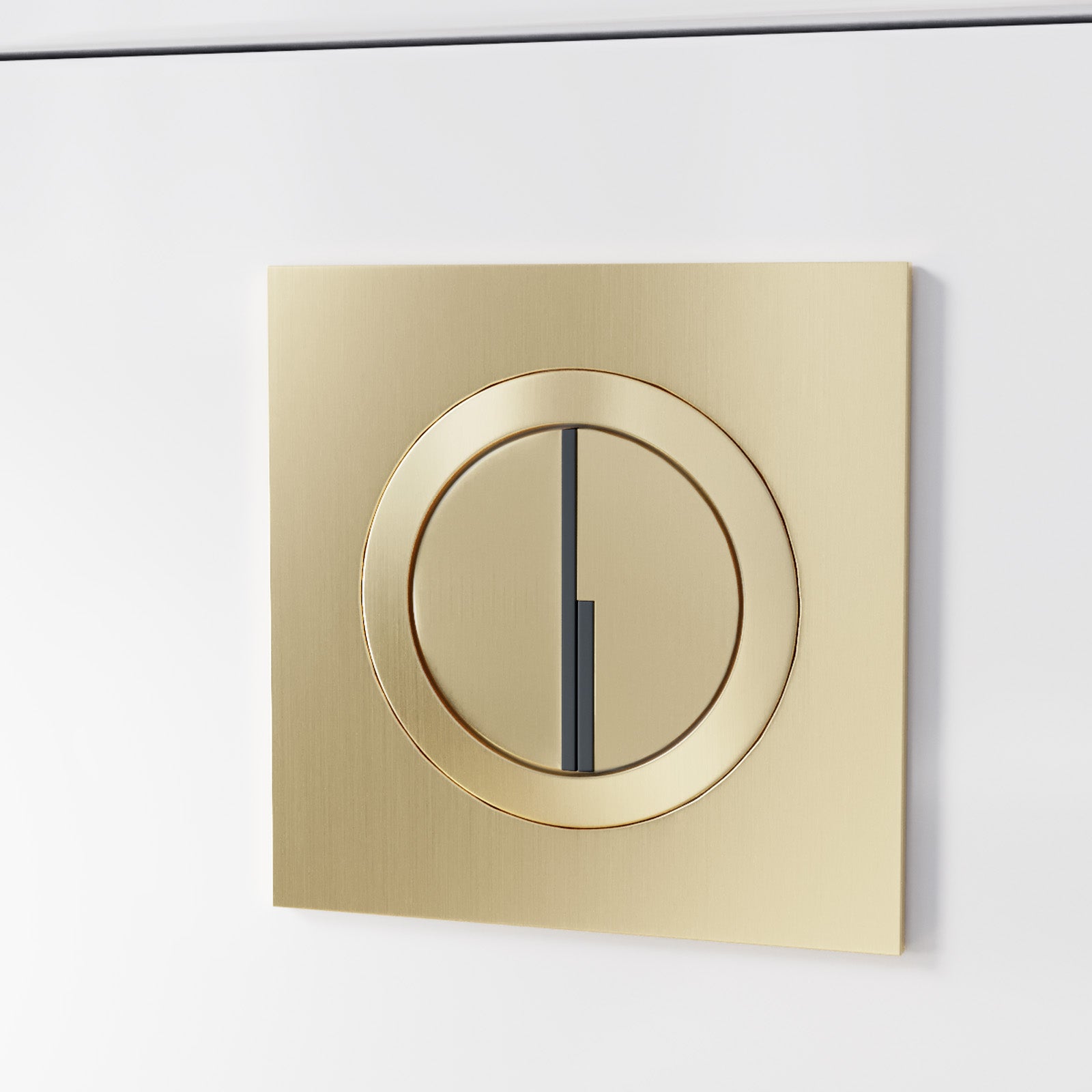 Brushed Brass Round WC Push Button