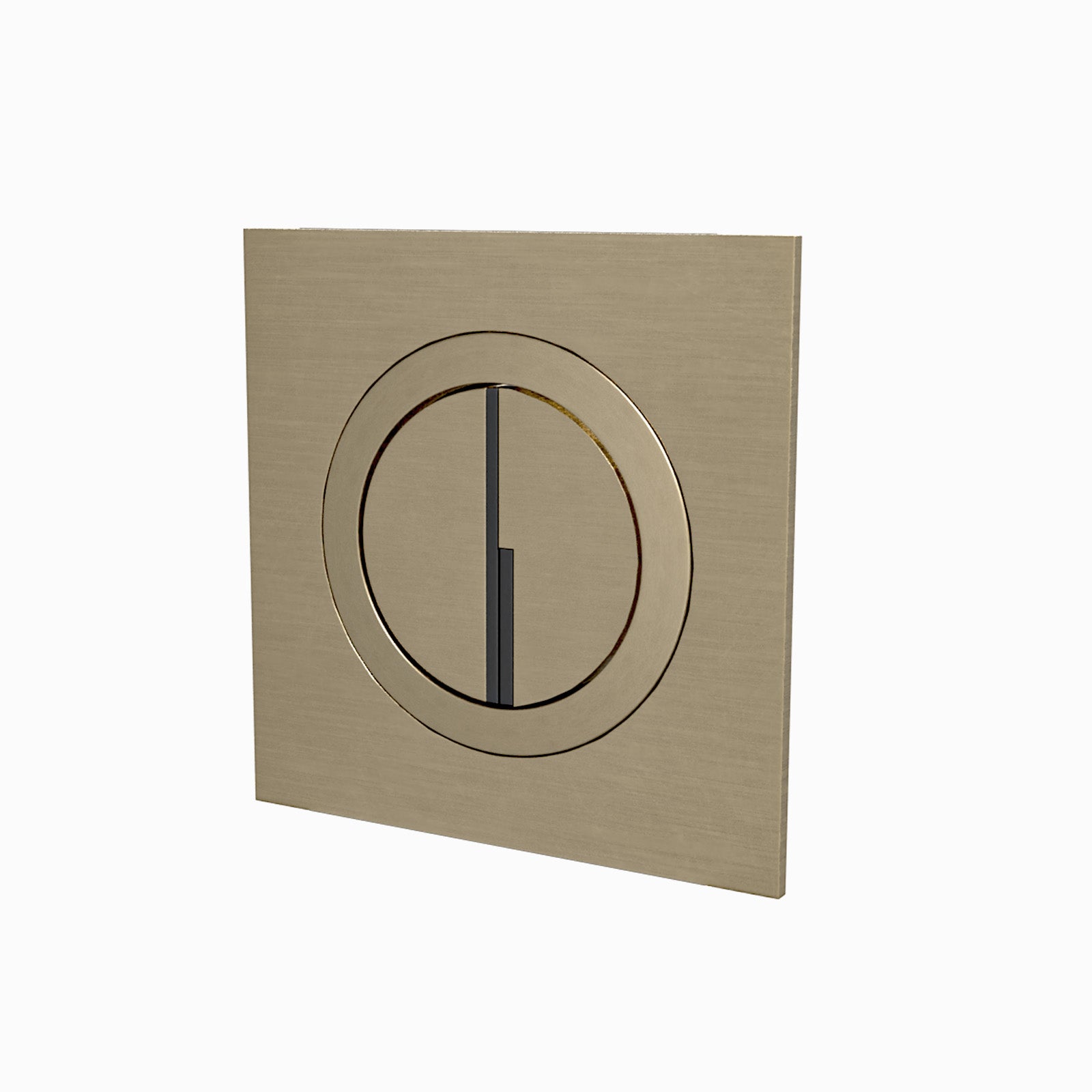 Brushed Brass Round WC Push Button