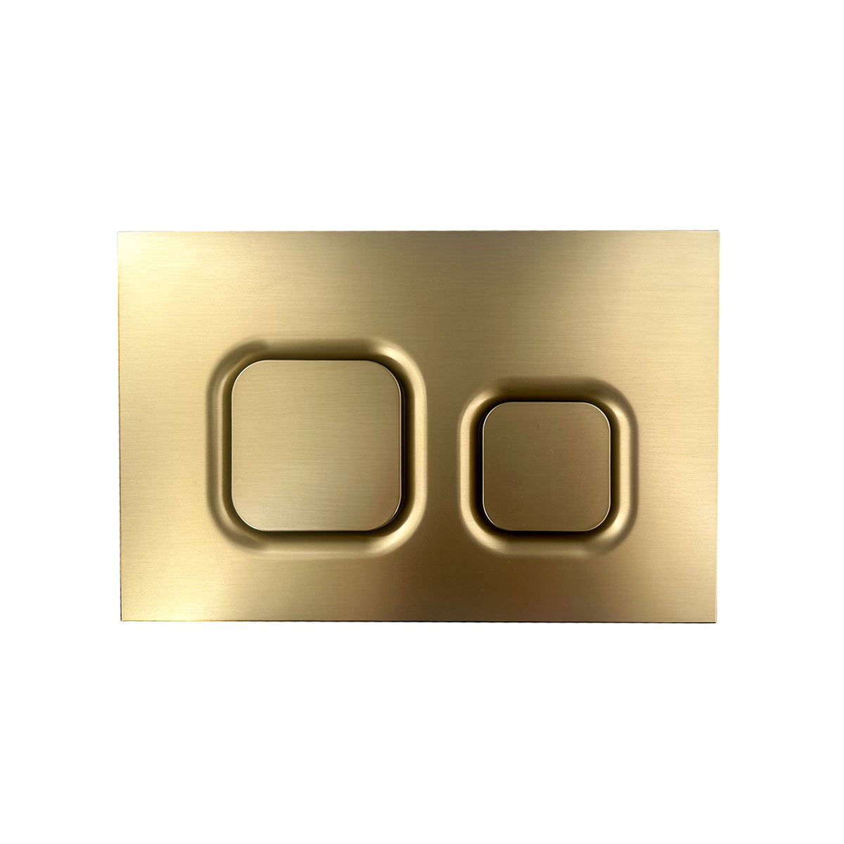 Wall Hung 1.13m Toilet Cistern Frame with Avant Brushed Brass Square Push Button