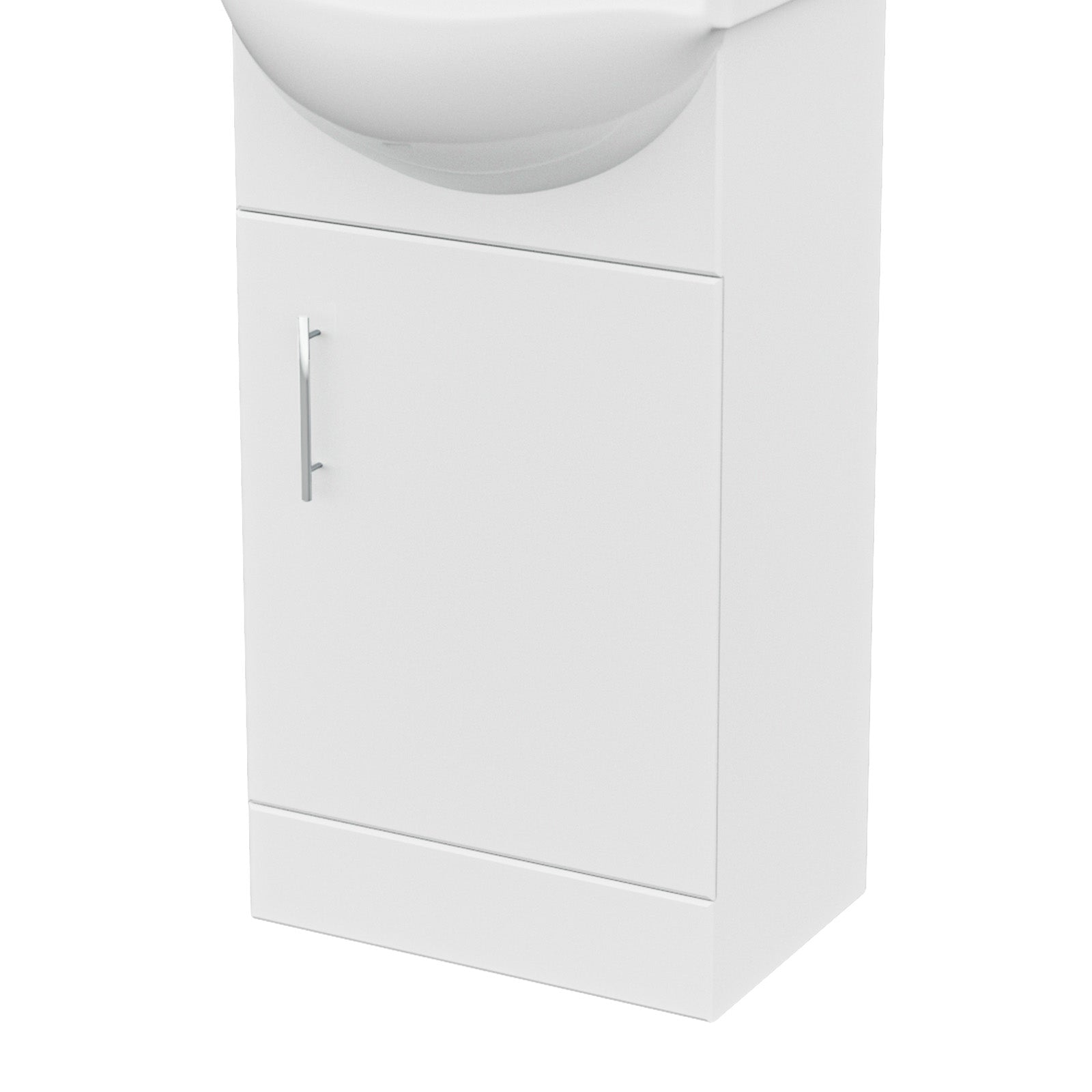 415mm Floor Standing Cabinet Gloss White - Flat Pack