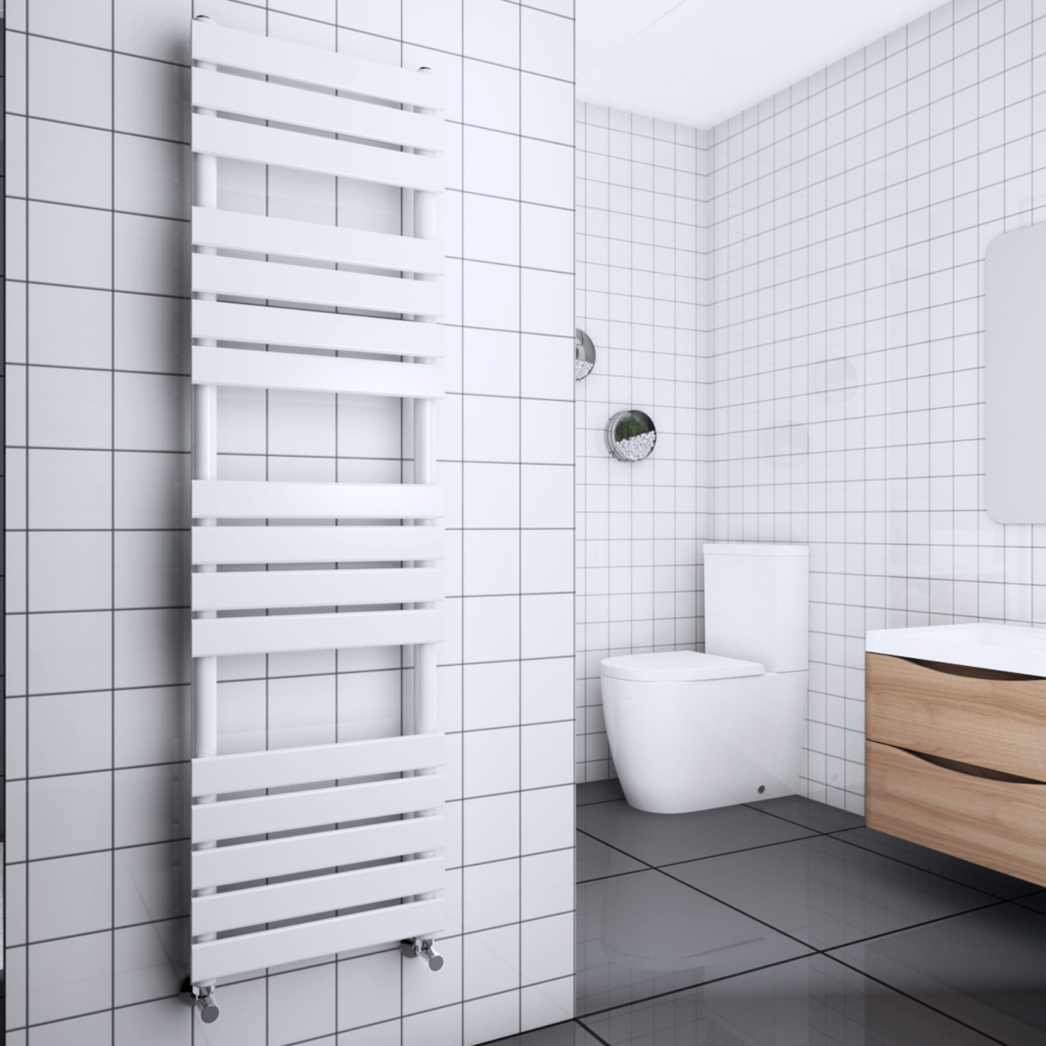 Towel Rail Radiator 1600 X 500 mm Straight White