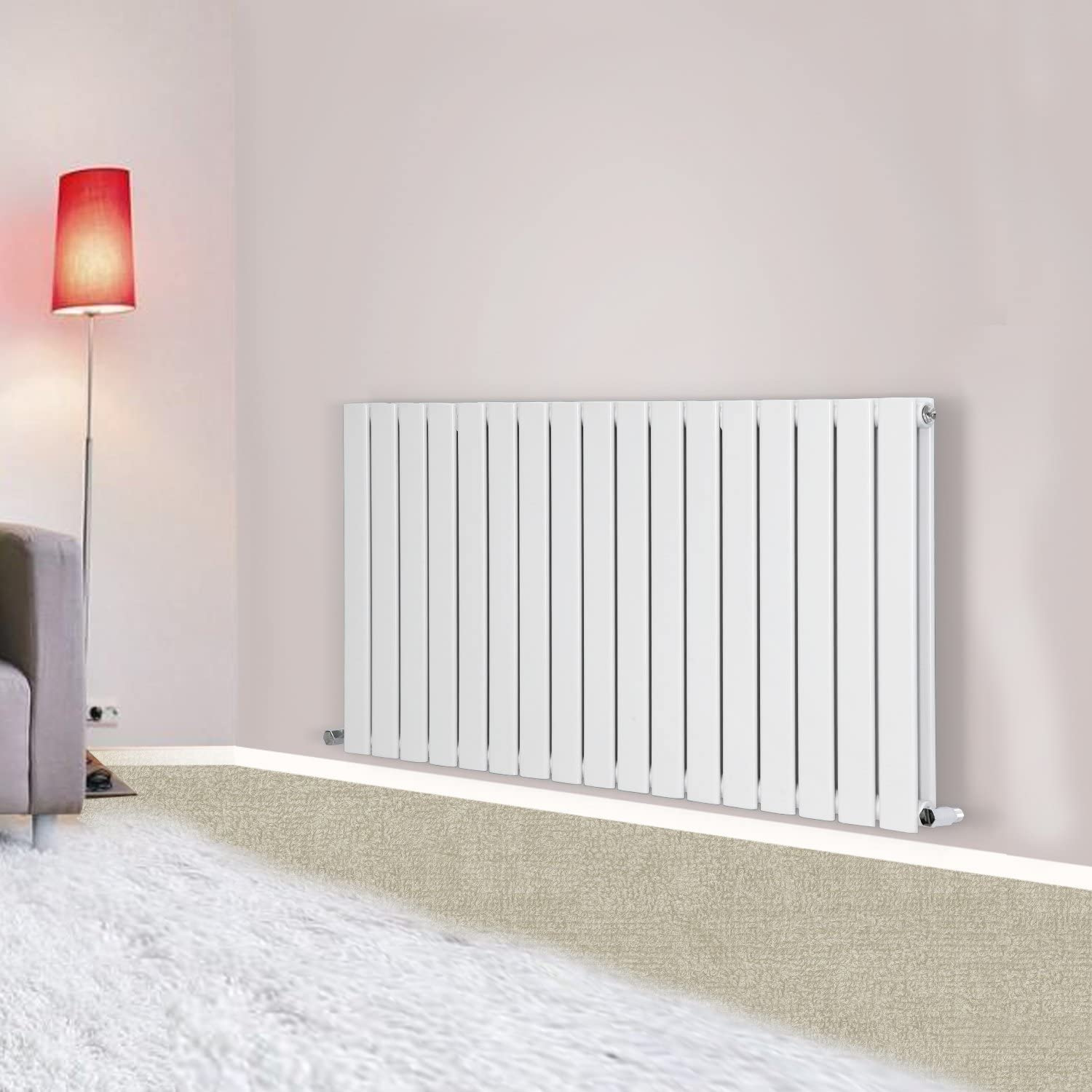 Double Flat Panel White Designer Radiator 600 x 1158 mm