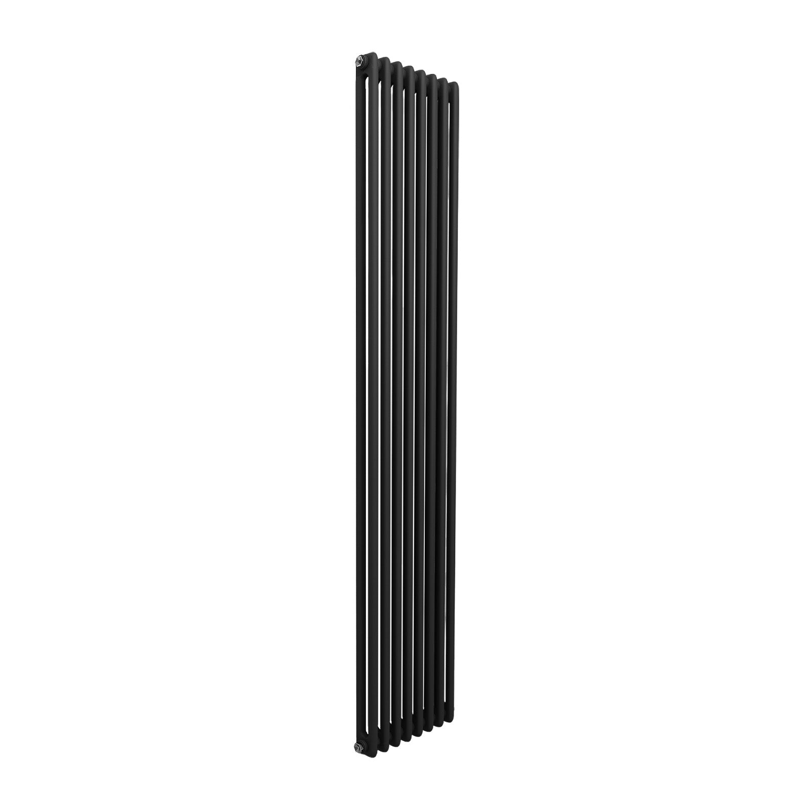 Double Column Matte Black Radiator 1800 X 380 mm