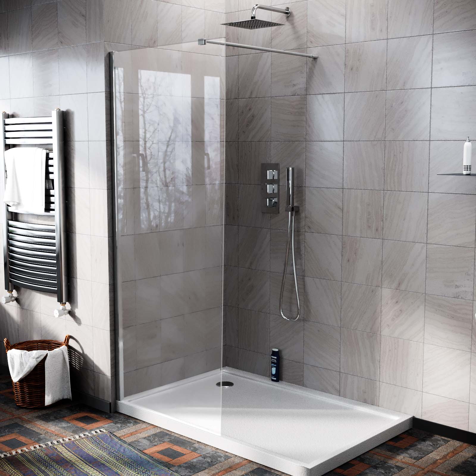 800 Side Panel Shower Enclosure 5mm Safety Glass