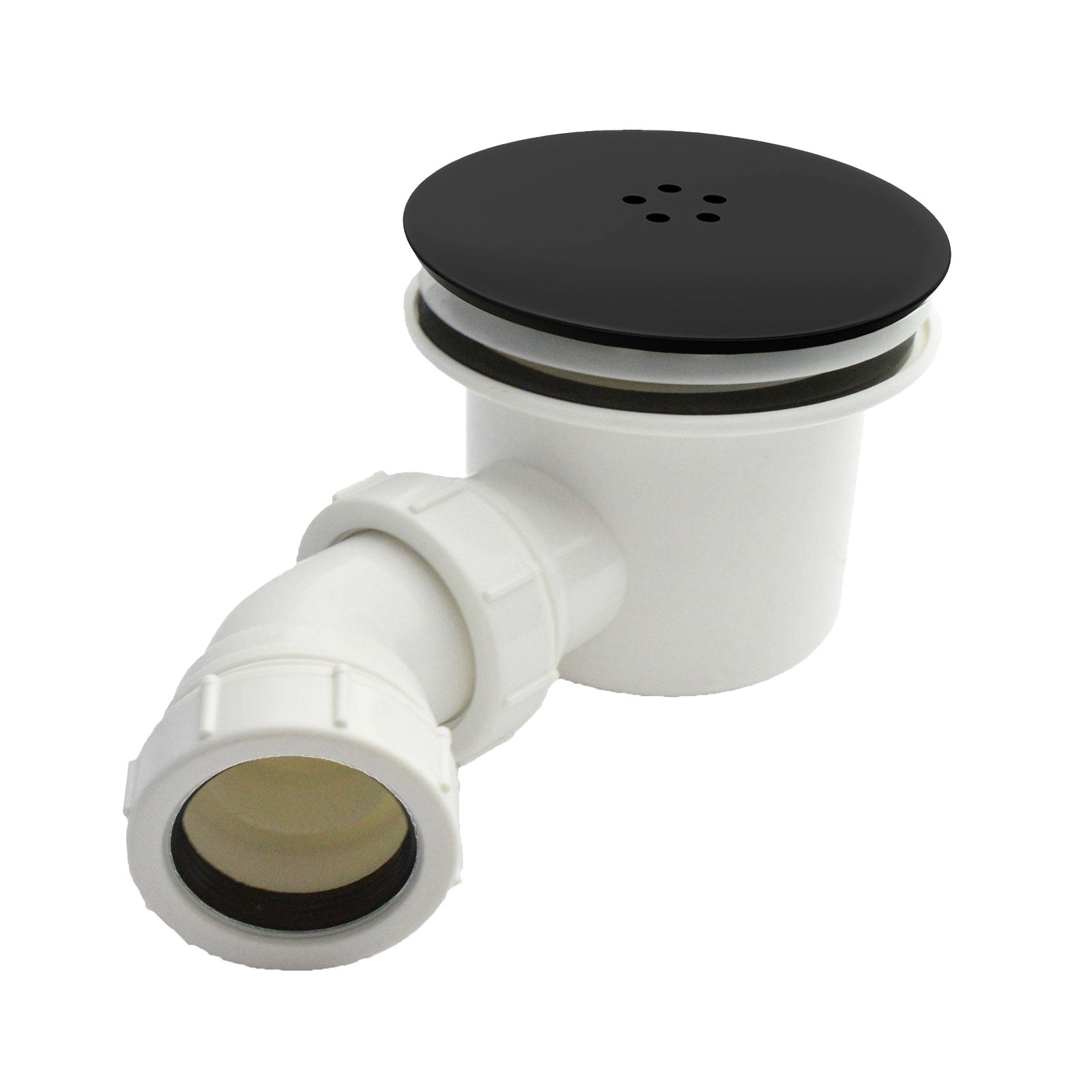 90mm Black Top Fast Flow Shower Tray Waste for Shower Enclosures