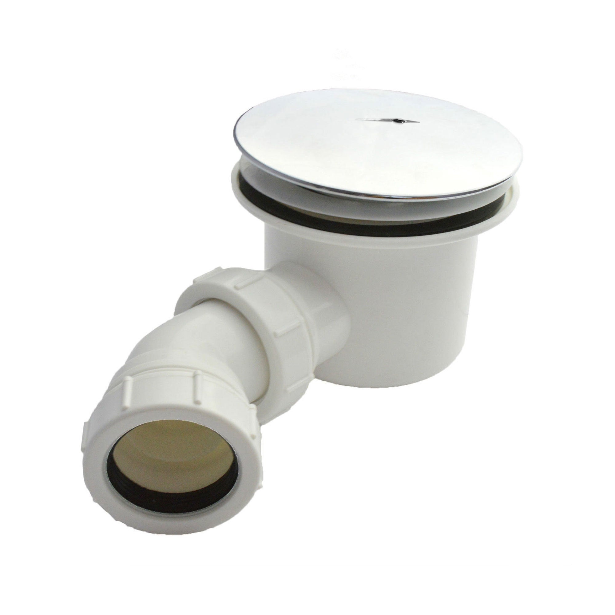 90mm Chrome Top Fast Flow Shower Tray Waste For Shower Enclosures