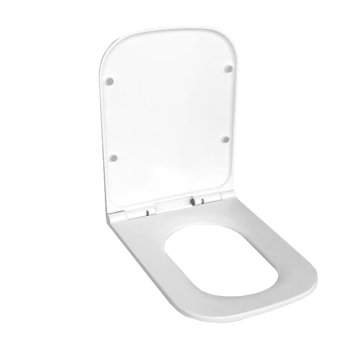 Square Shaped Quick Release Soft-Close Toilet Seat White