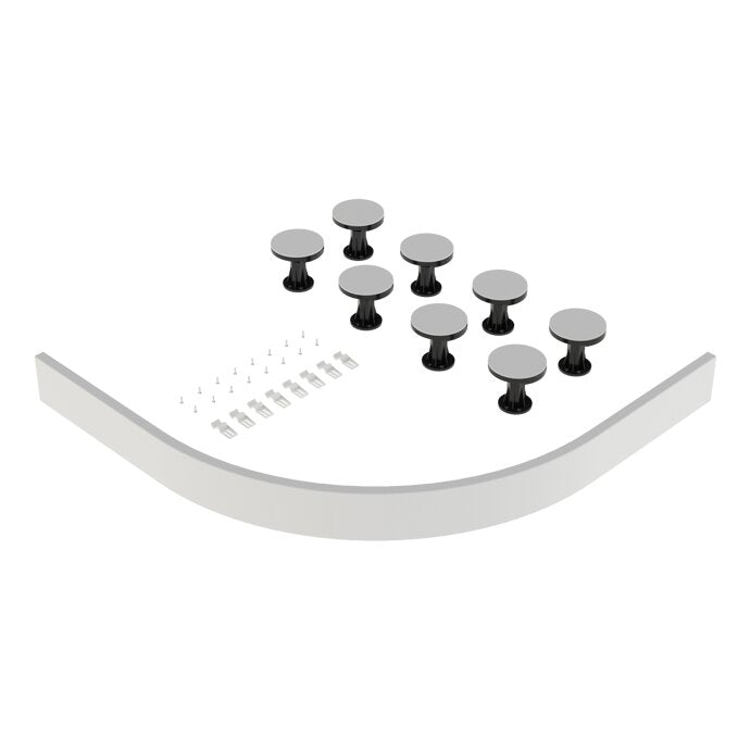 Leg Set & Plinth For 1000 - 1200mm White Quadrant & Offset Trays