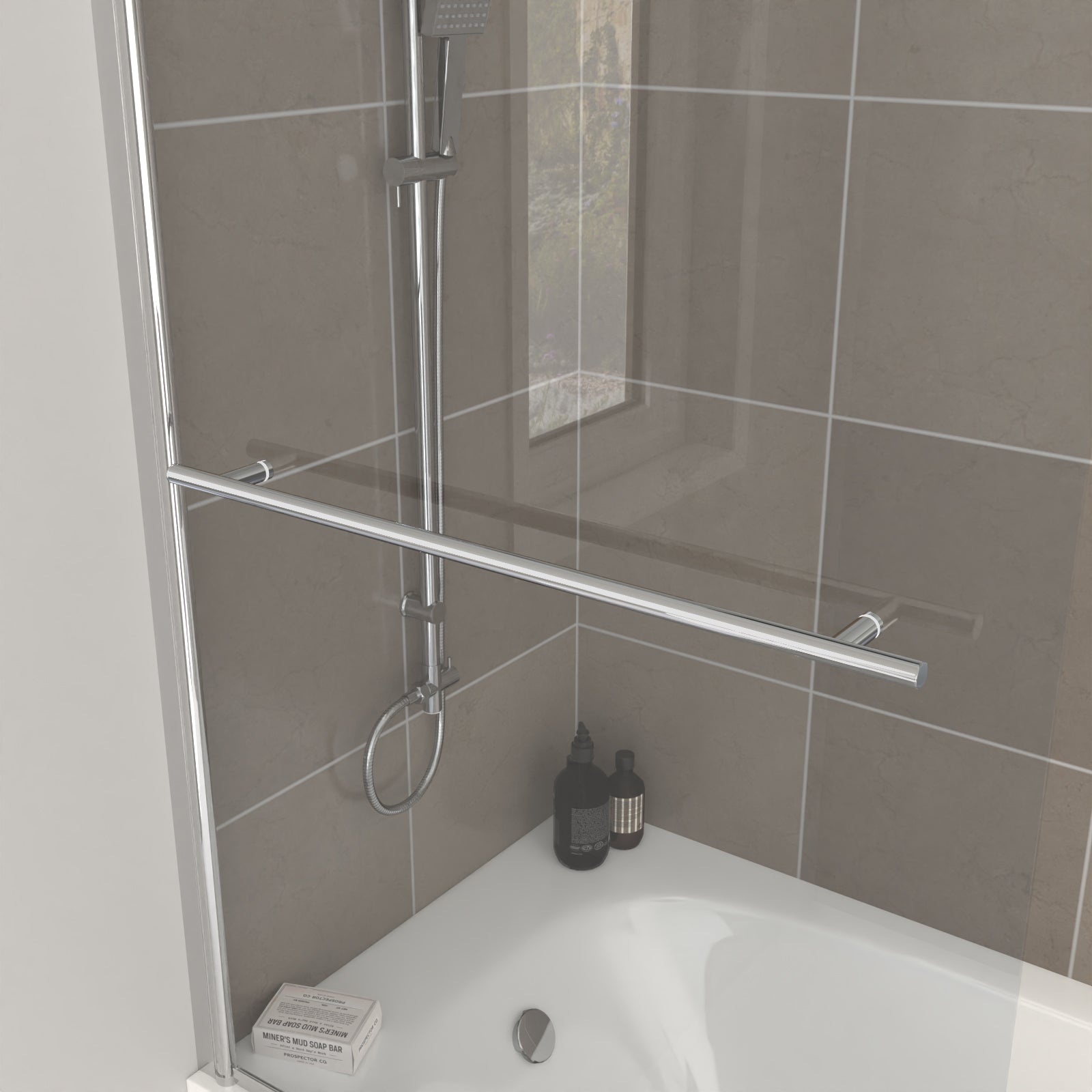 Bathroom Round Knobs Towel Bar For Bath Screen