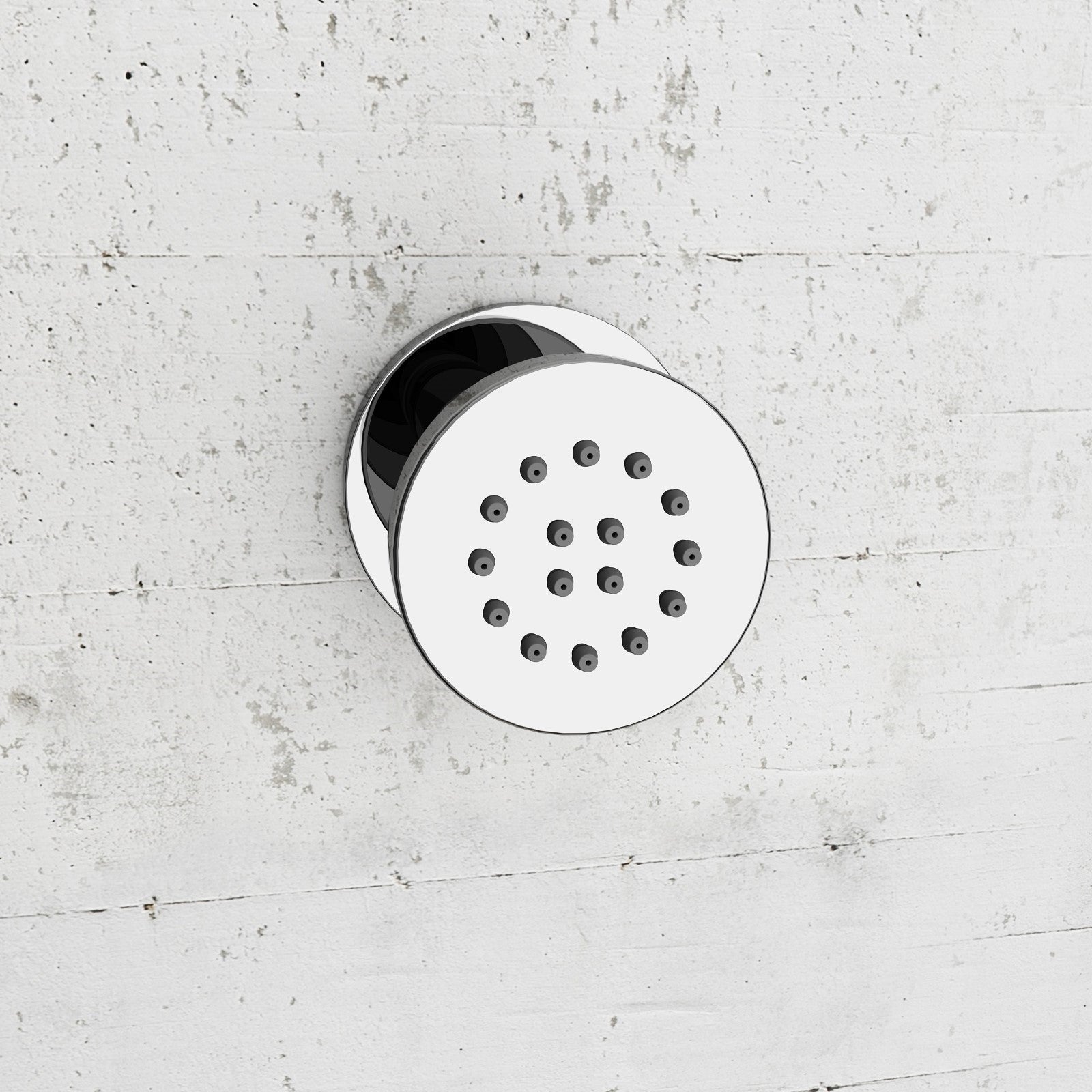 Single Round Shower Bath Body Massage Jet Chrome