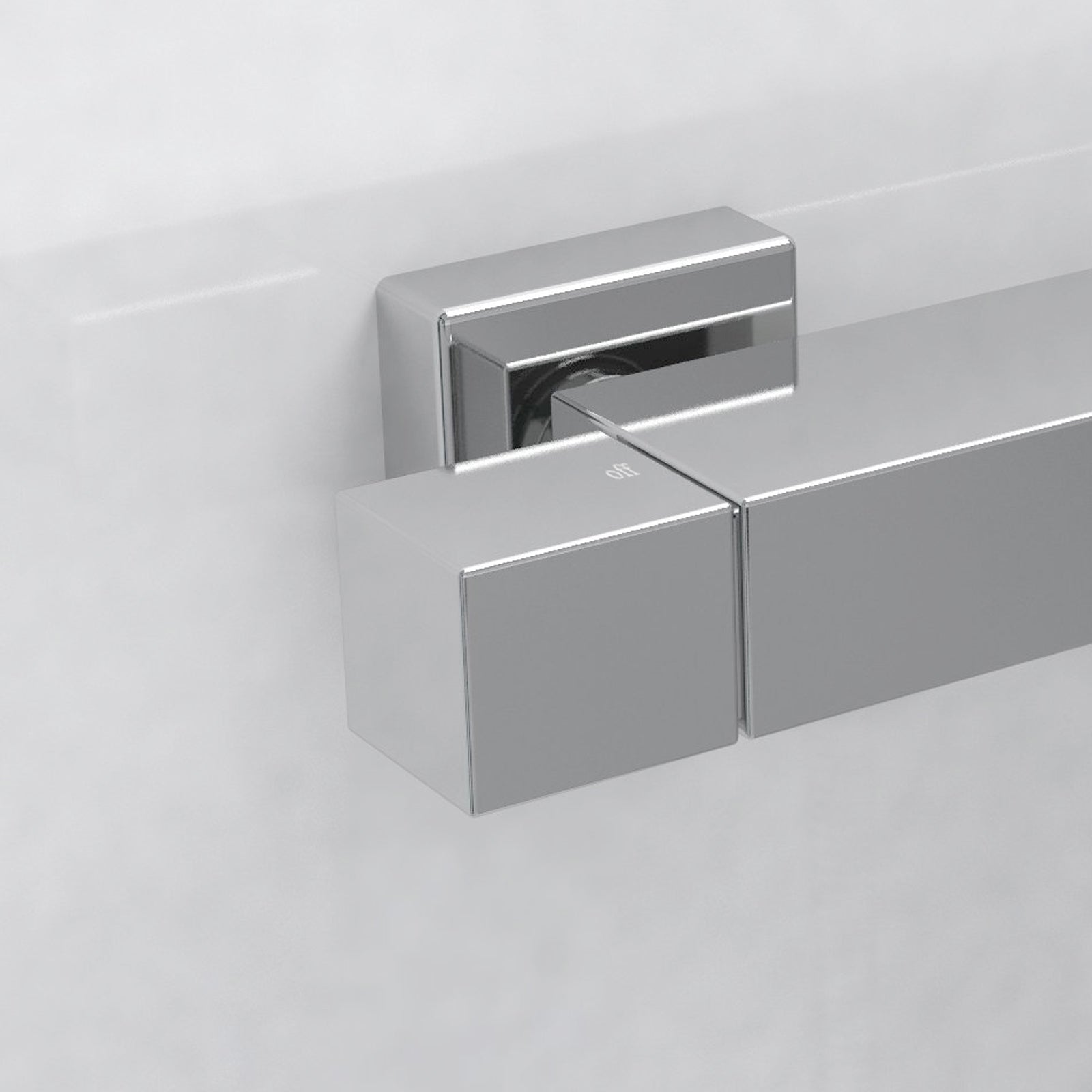 Alice Square Thermostatic Bar Shower Mixer Valve Chrome