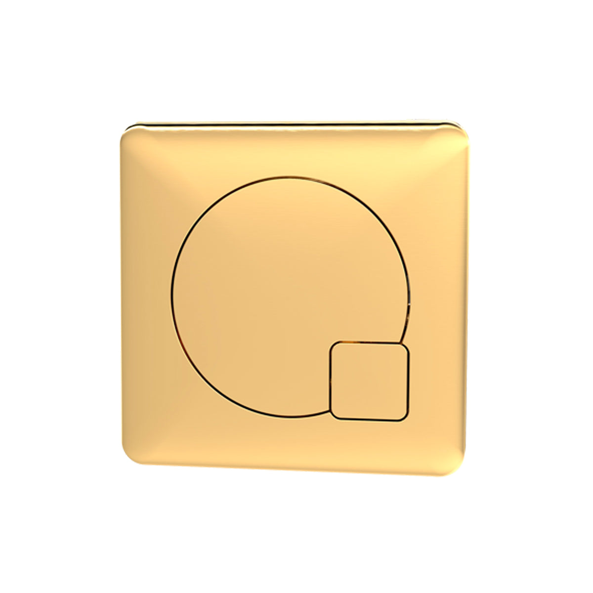 Dual Flush Concealed Cistern, Front & Top Access With Brushed Brass Push Button