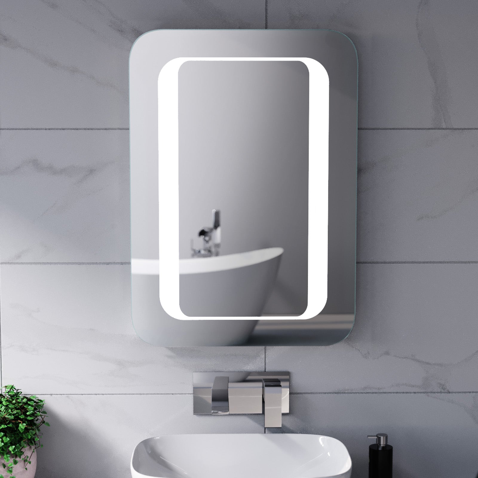 Ella 500x700mm Battery Powered LED Illuminated Mirror