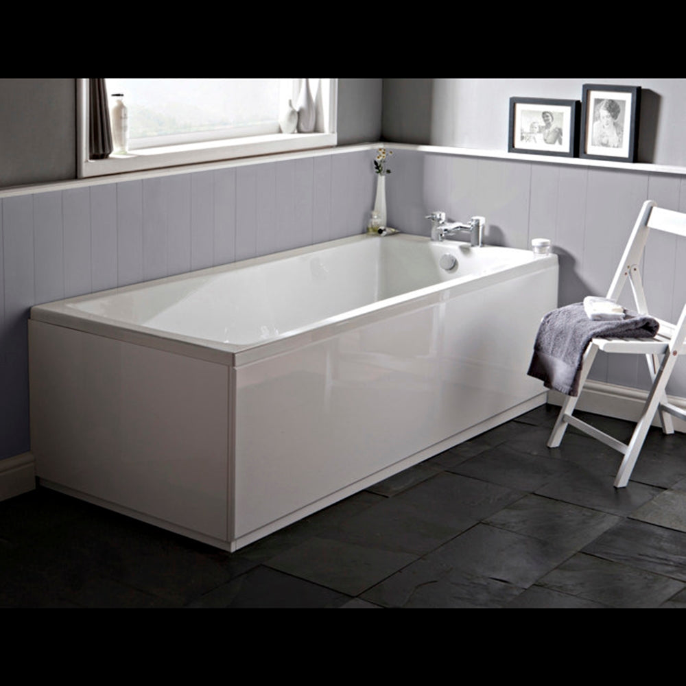 Tavi 1800 x 800mm White Square Single Ended Bath Acrylic