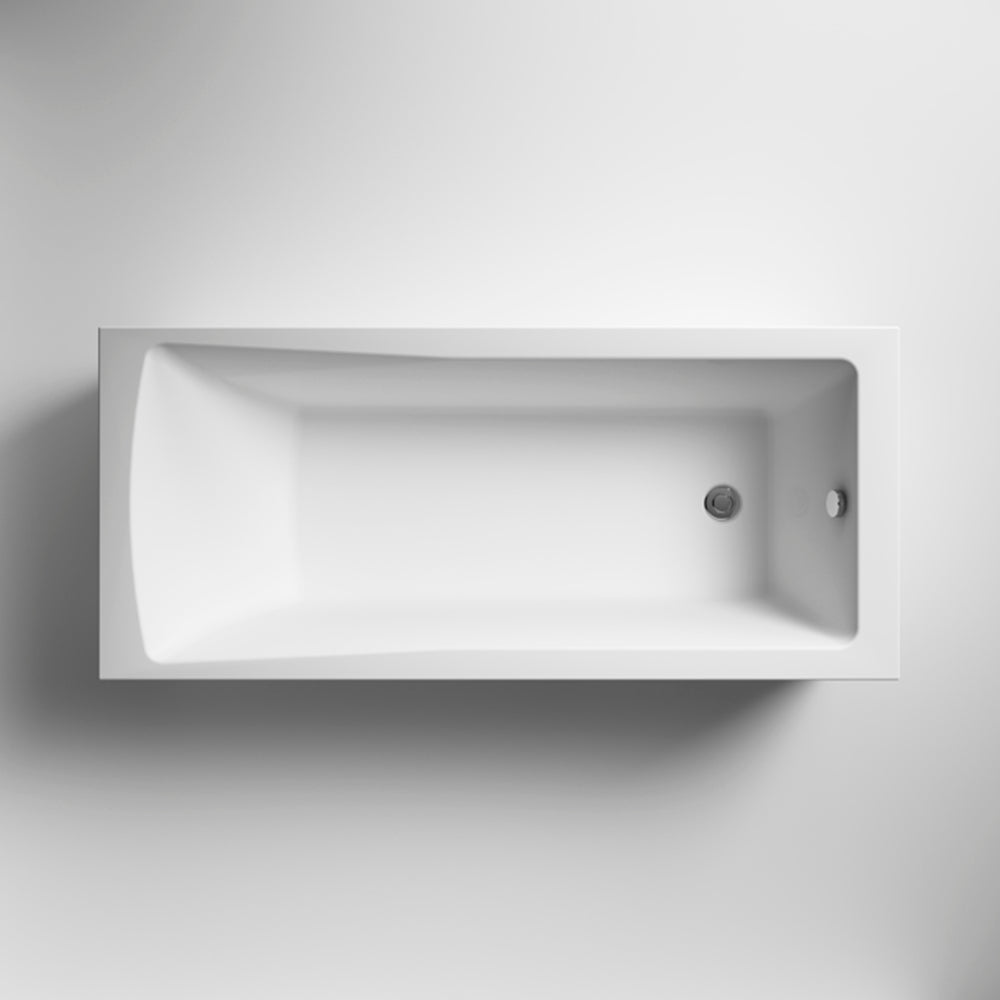 Tavi 1800 x 800mm White Square Single Ended Bath Acrylic