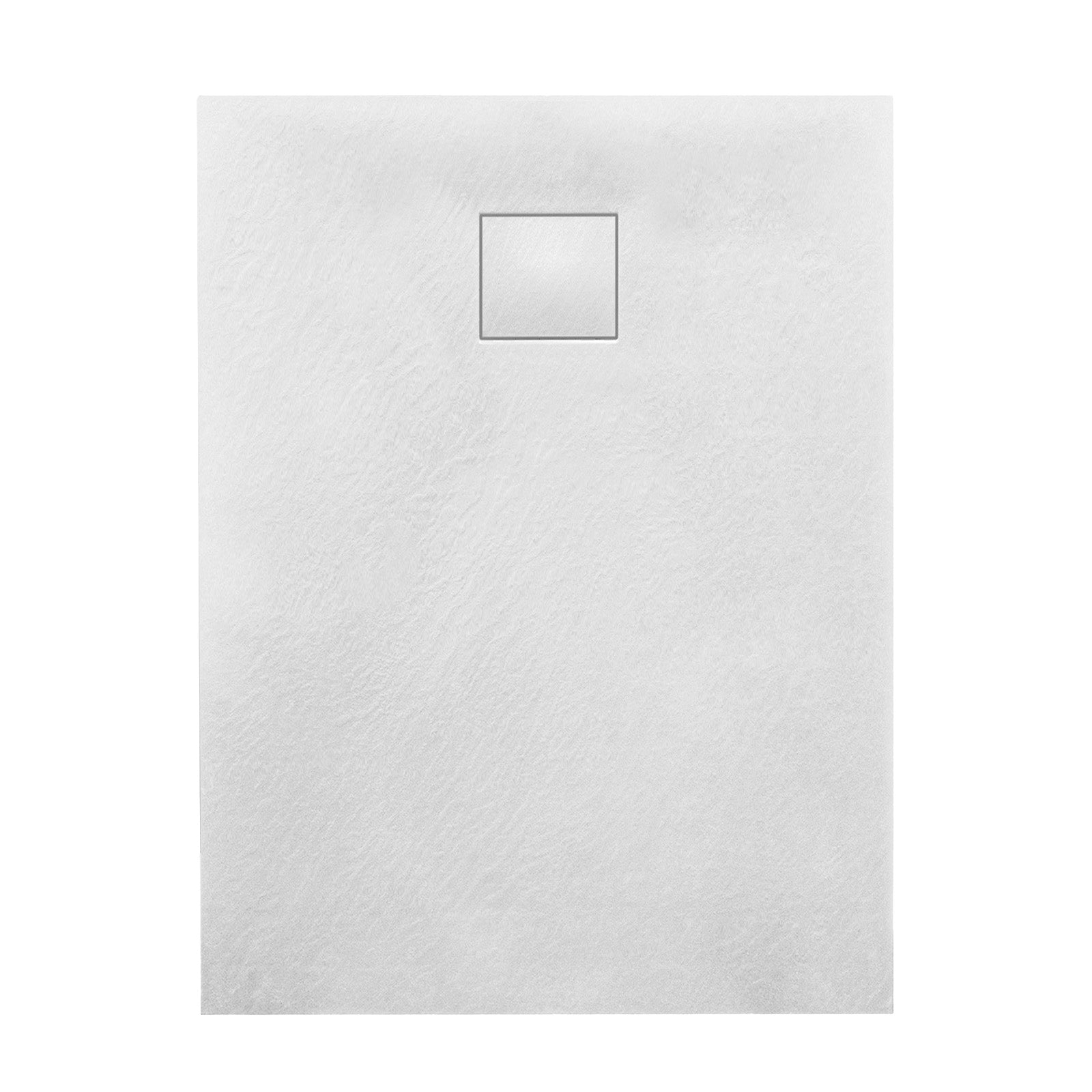 Matte White 1100 x 760mm Rectangular Polymarble Shower Tray